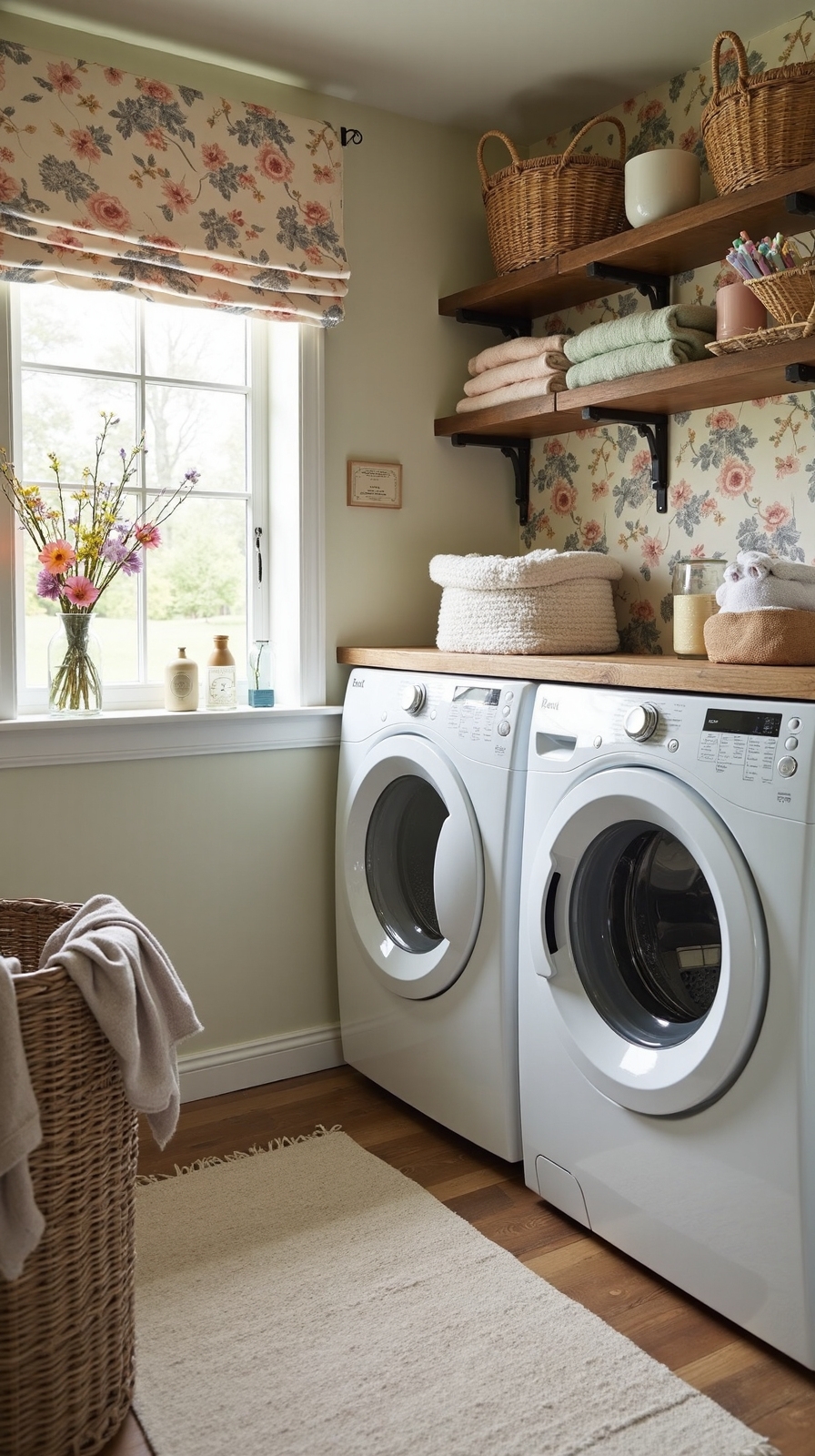 cozy charming floral laundry retreat