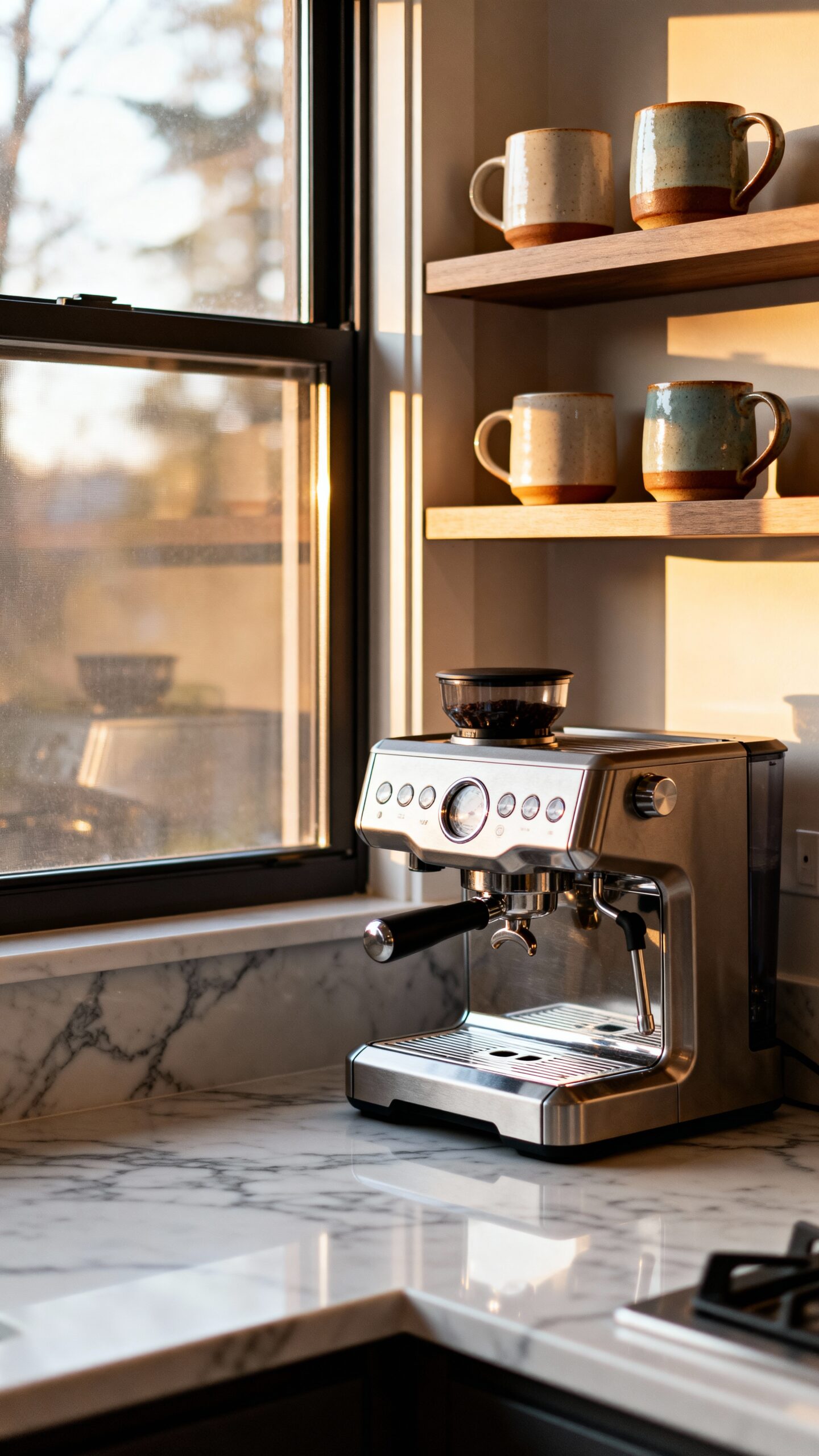 cozy corner coffee tea station setup