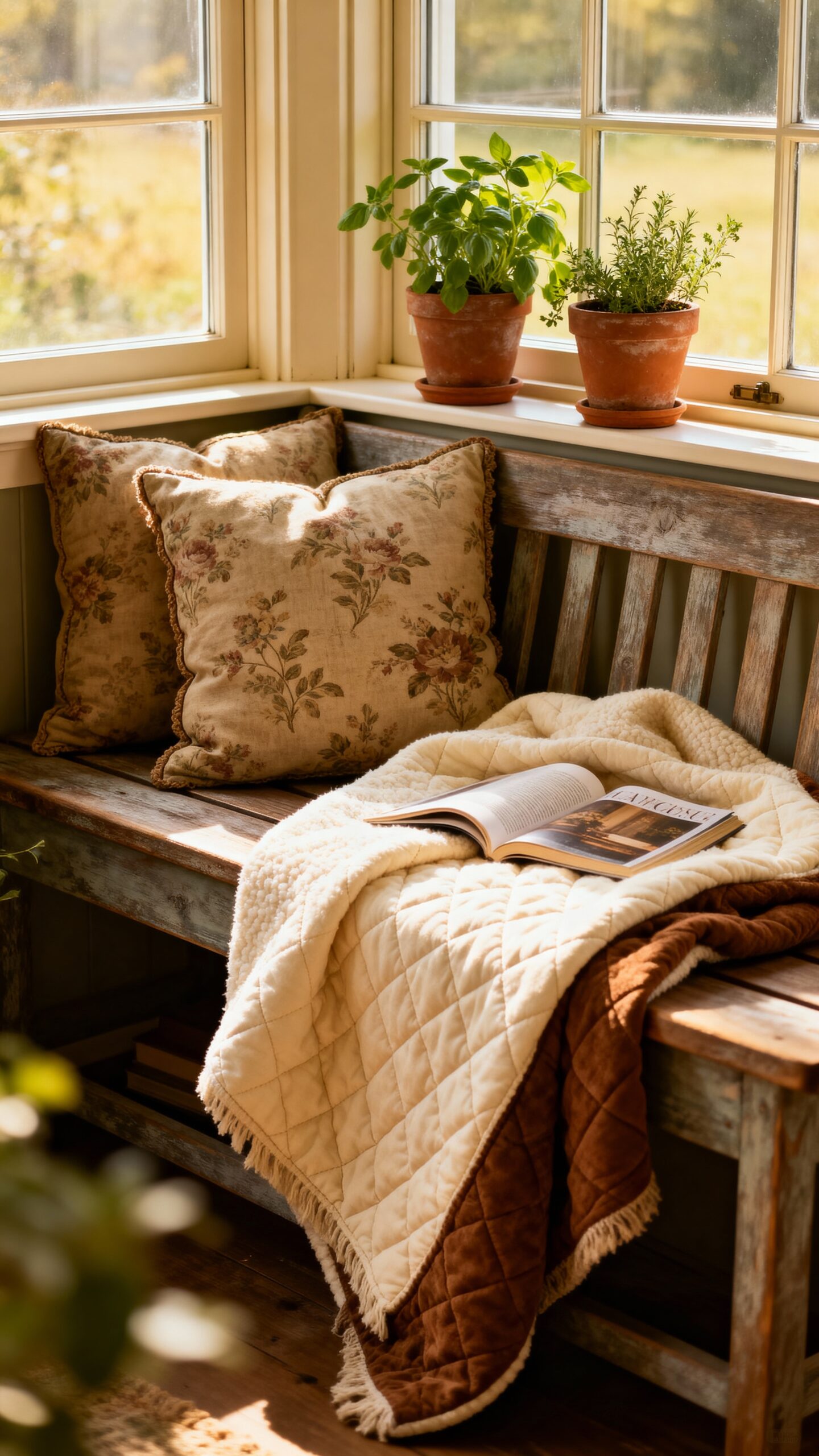 cozy farmhouse reading nook retreat