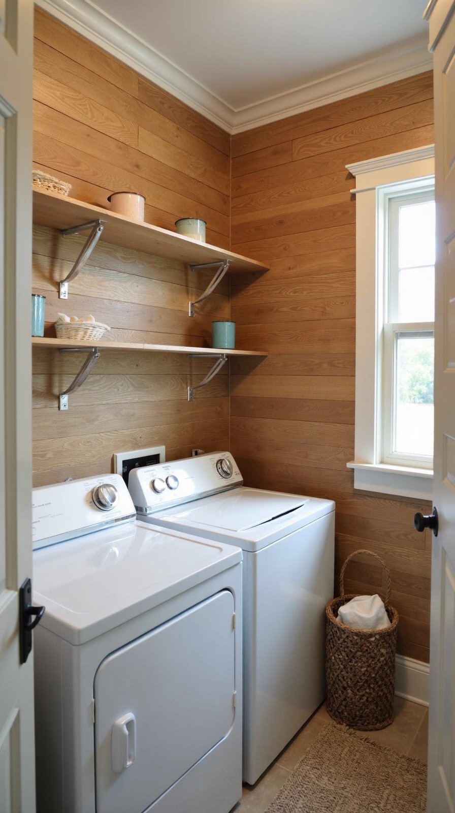 cozy inviting laundry room transformation