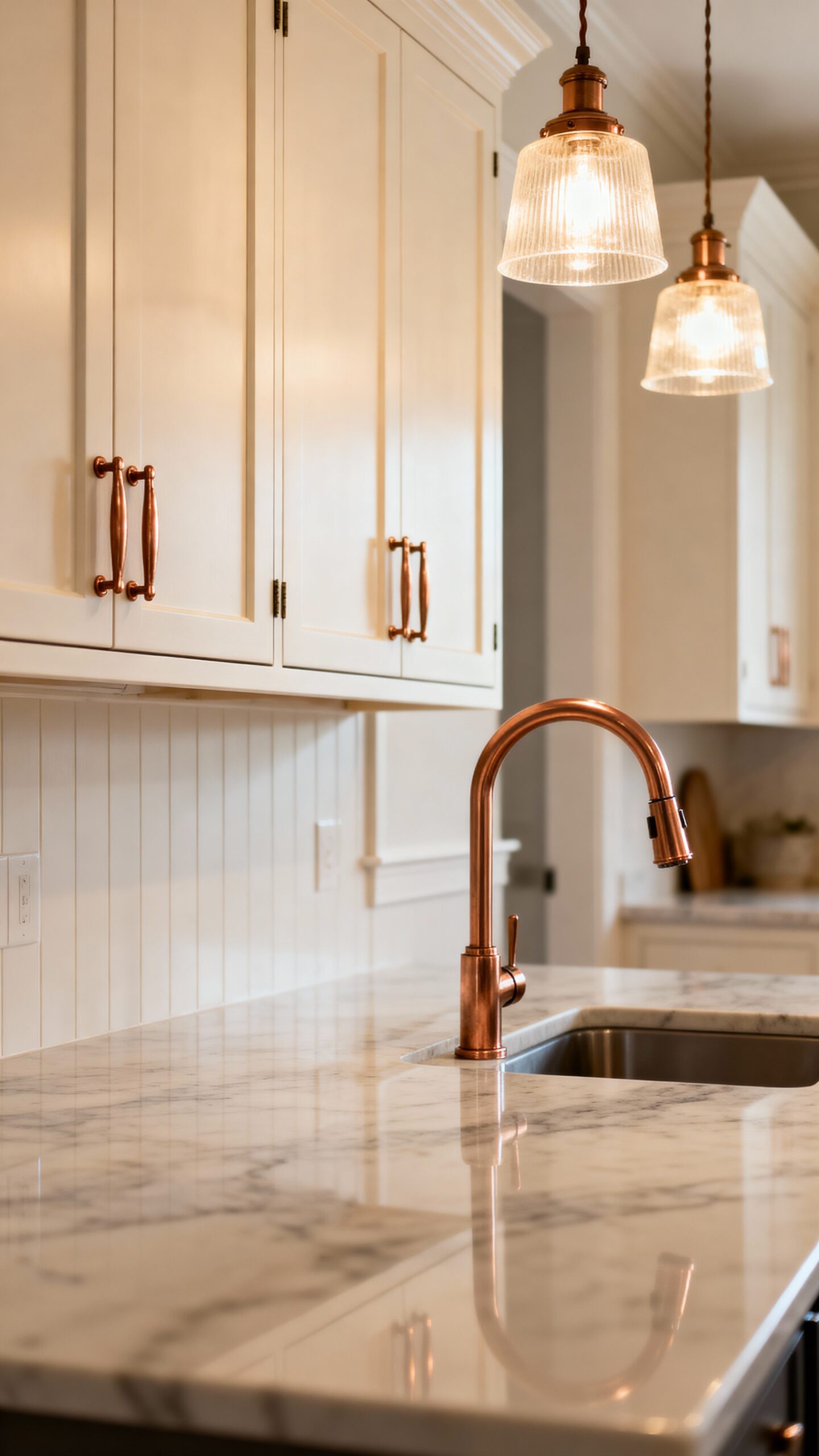 cozy refined cream white kitchen