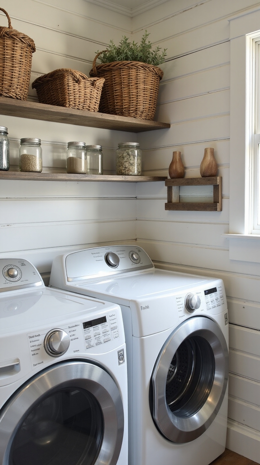 cozy rustic farmhouse laundry charm