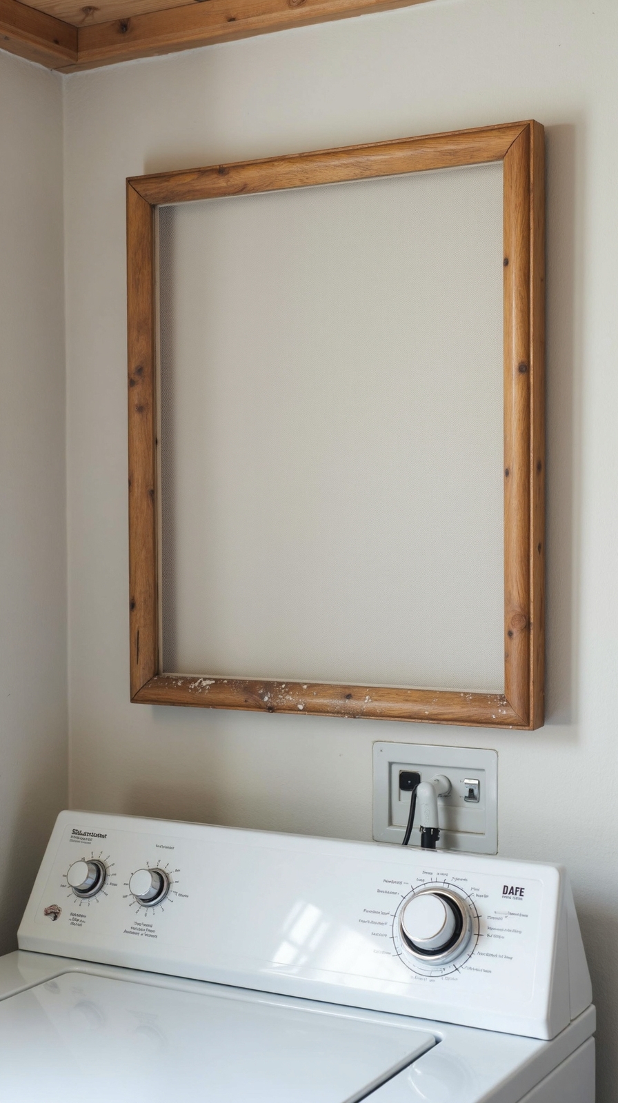 crafted lint trap using mesh frame