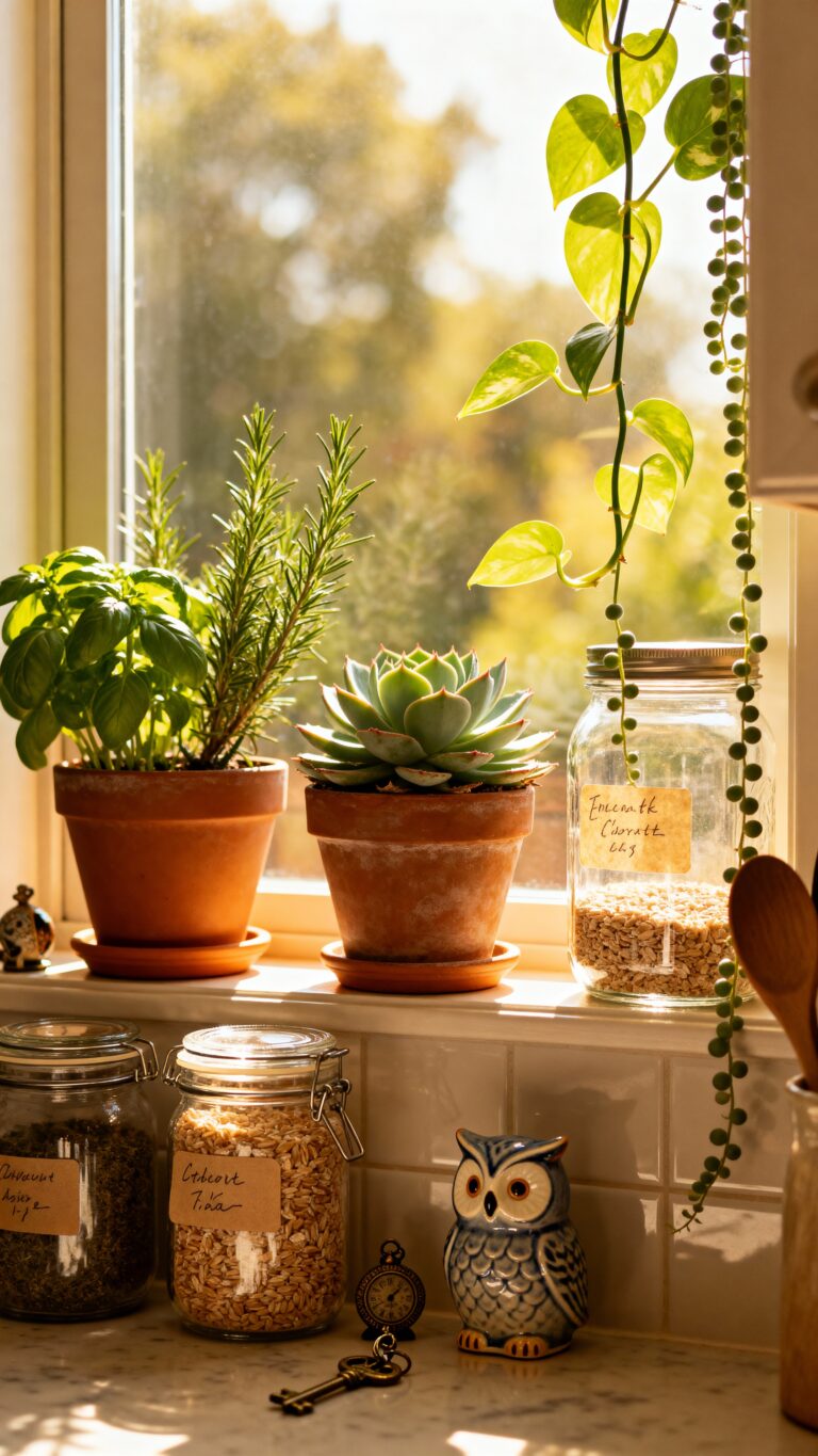 creative kitchen window sills