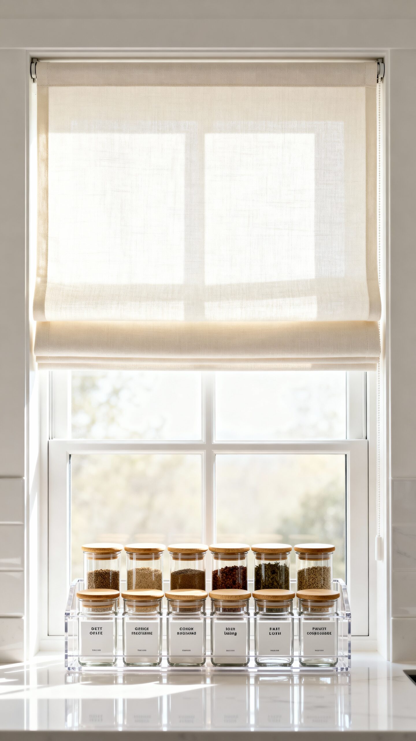 custom kitchen window valance storage