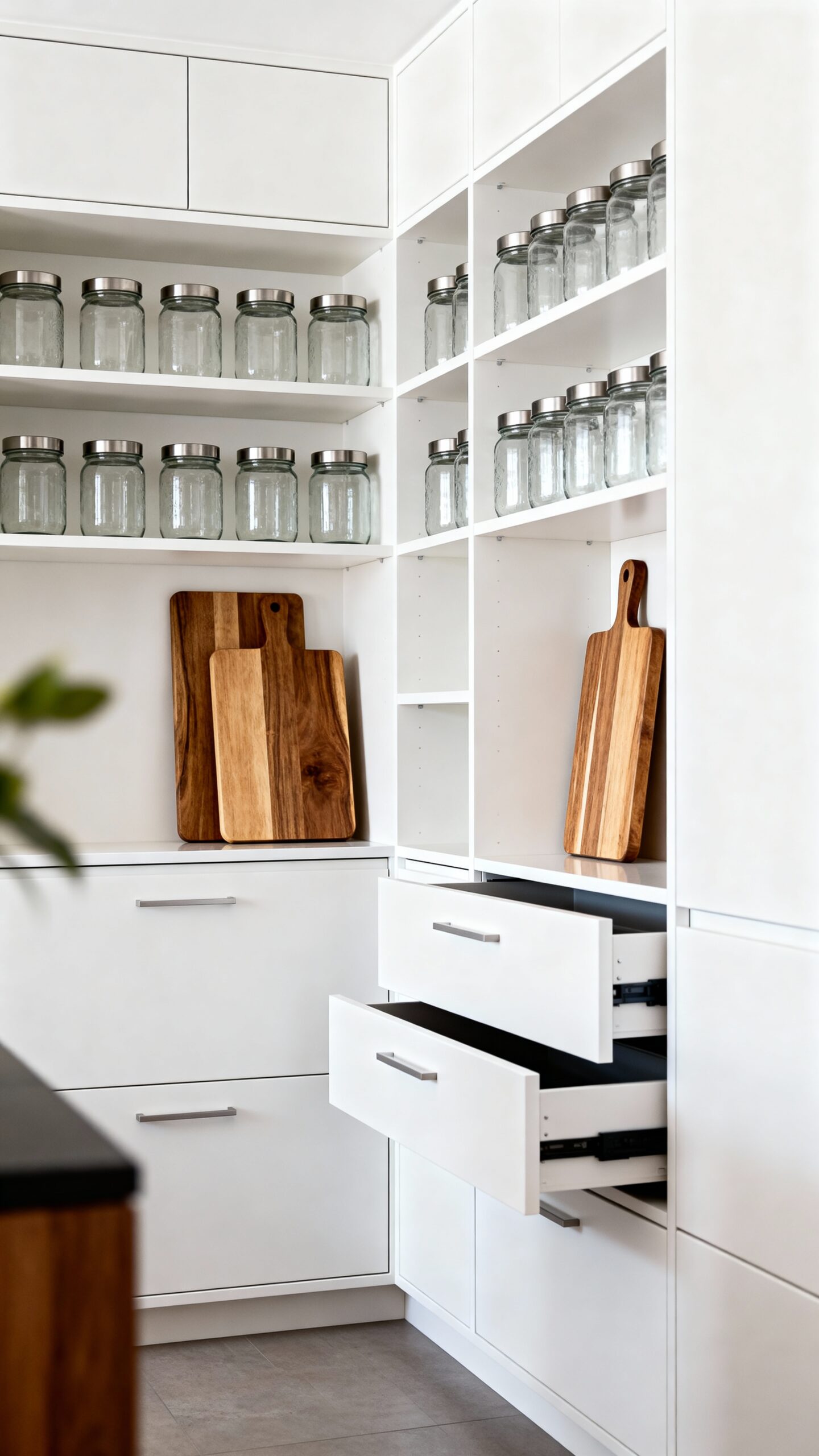 customized corner pantry storage solution