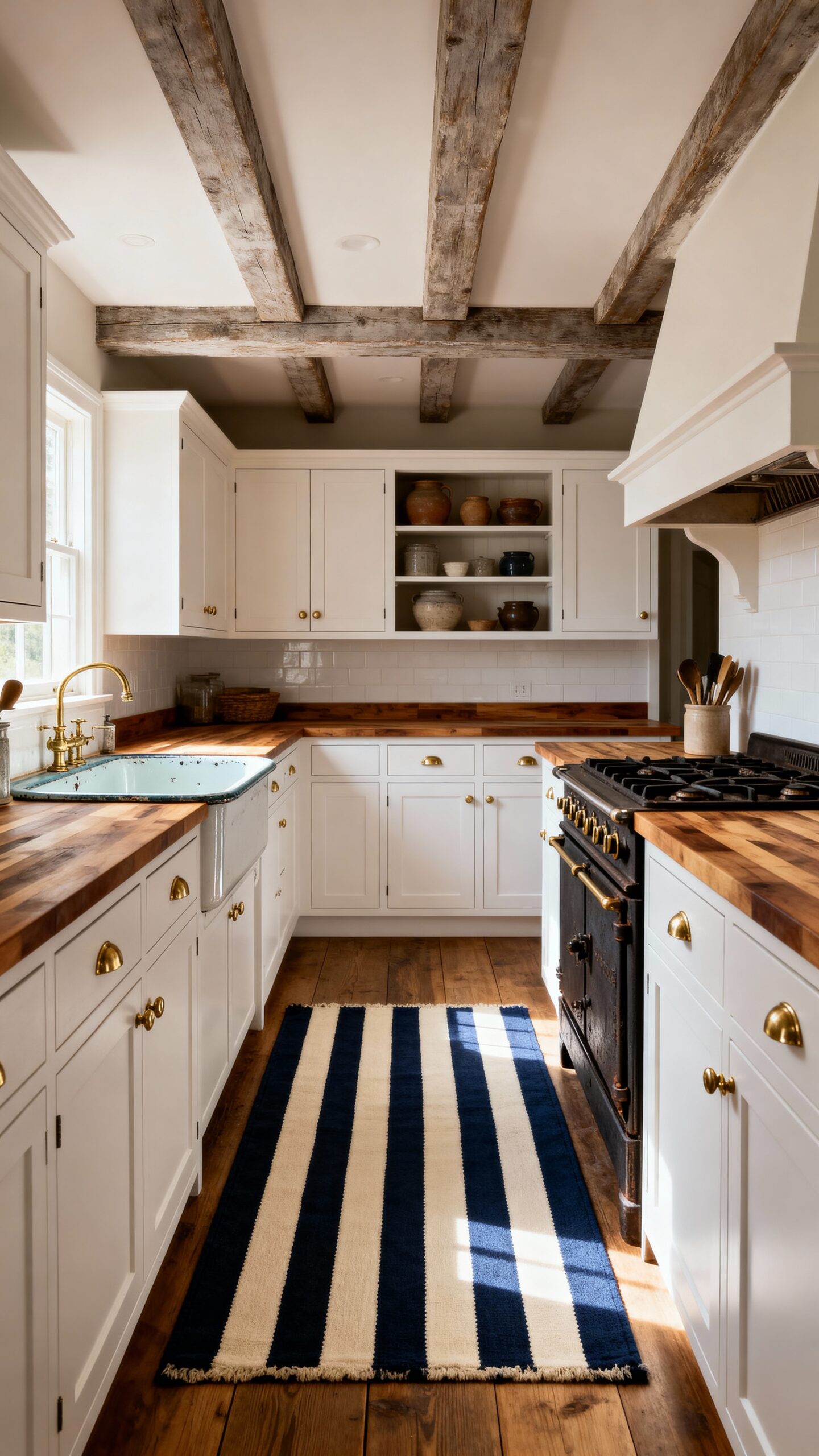 defining walkways with striped runners