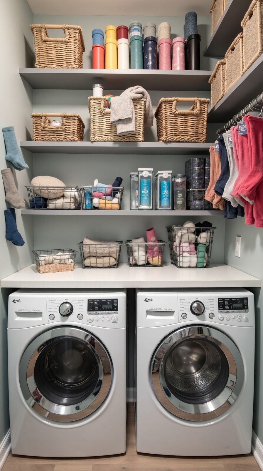 designated containers for lost socks