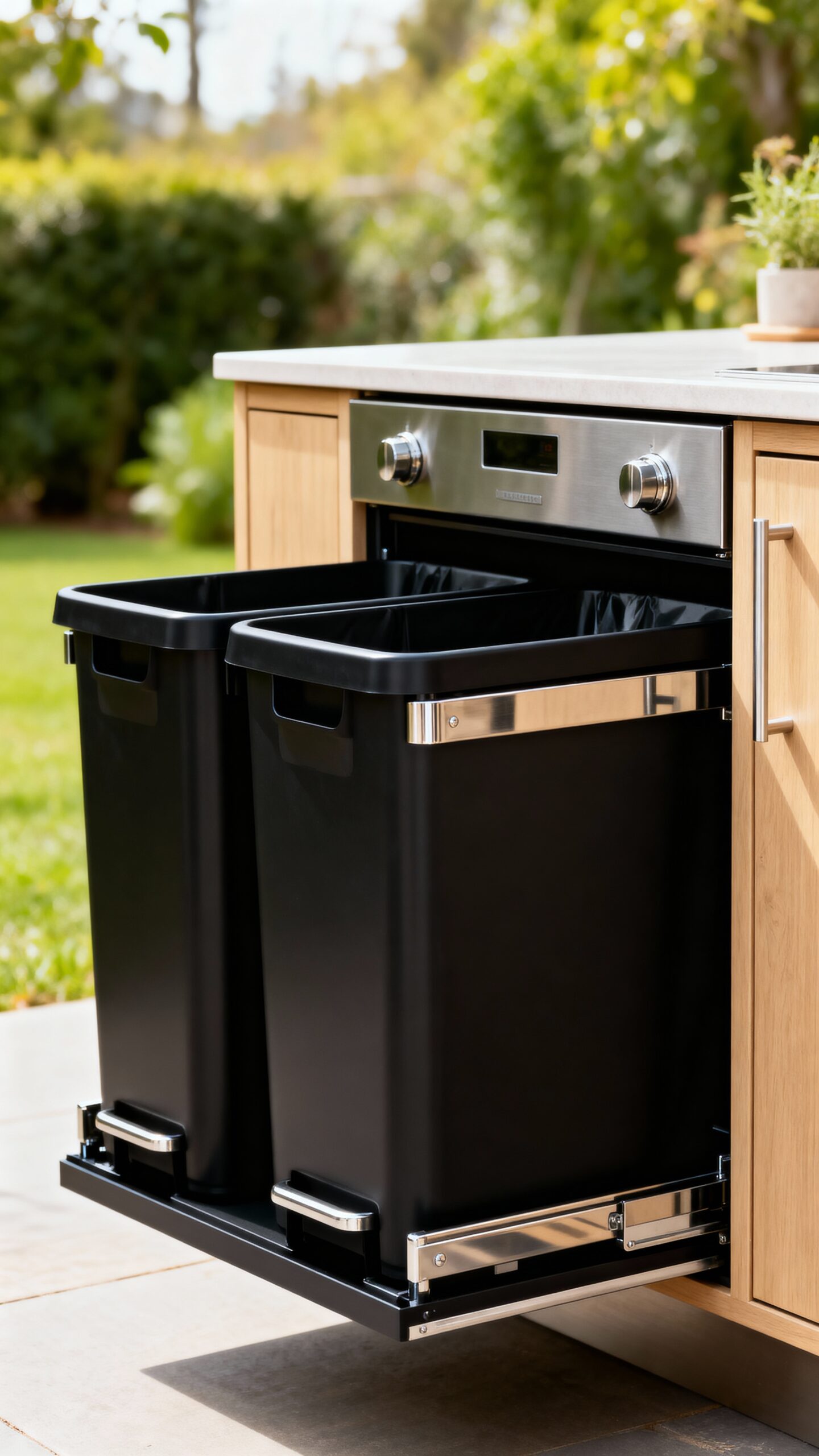 discreet convenient organized outdoor waste management