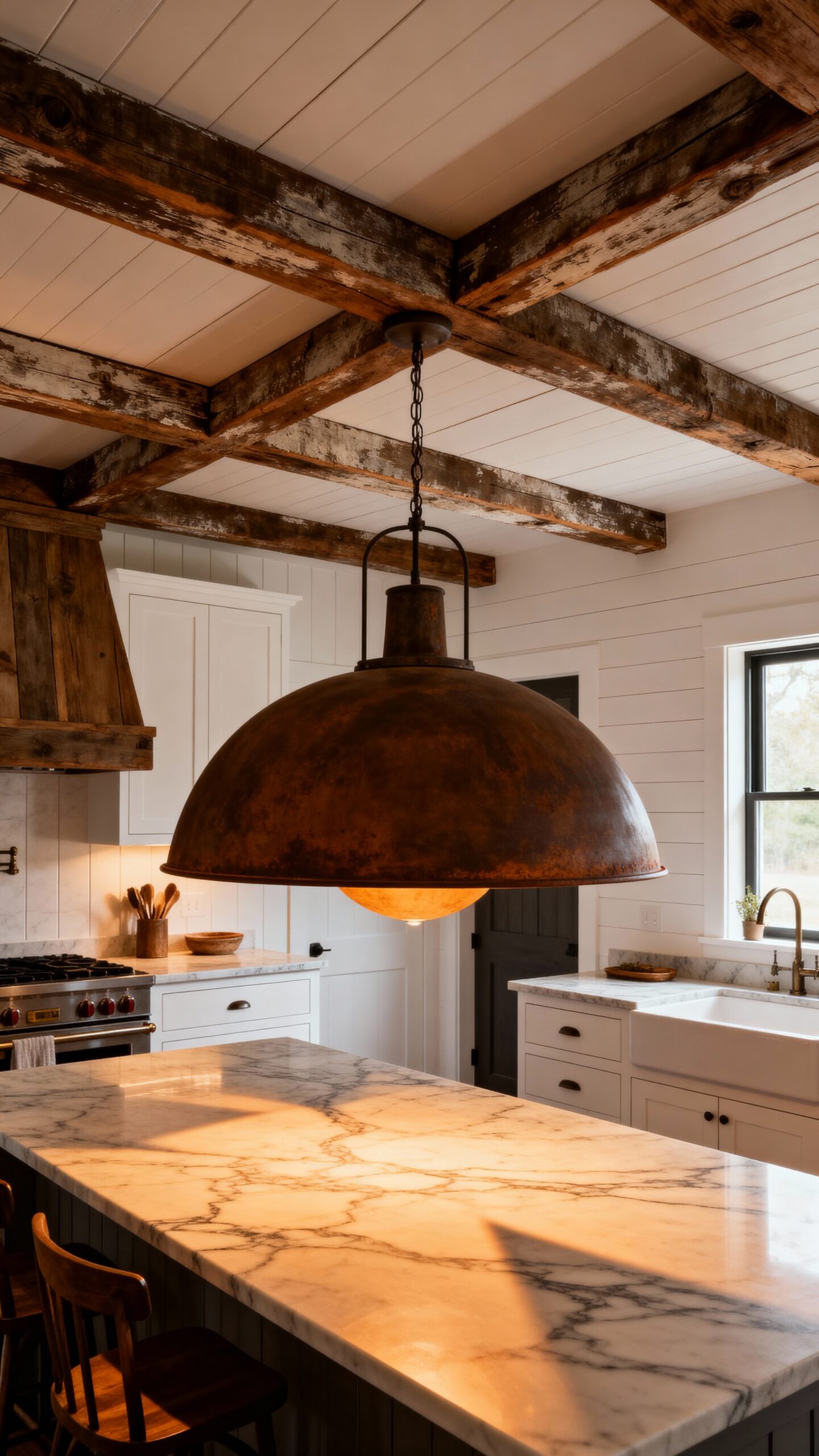 dramatic statement lighting transforms kitchen islands