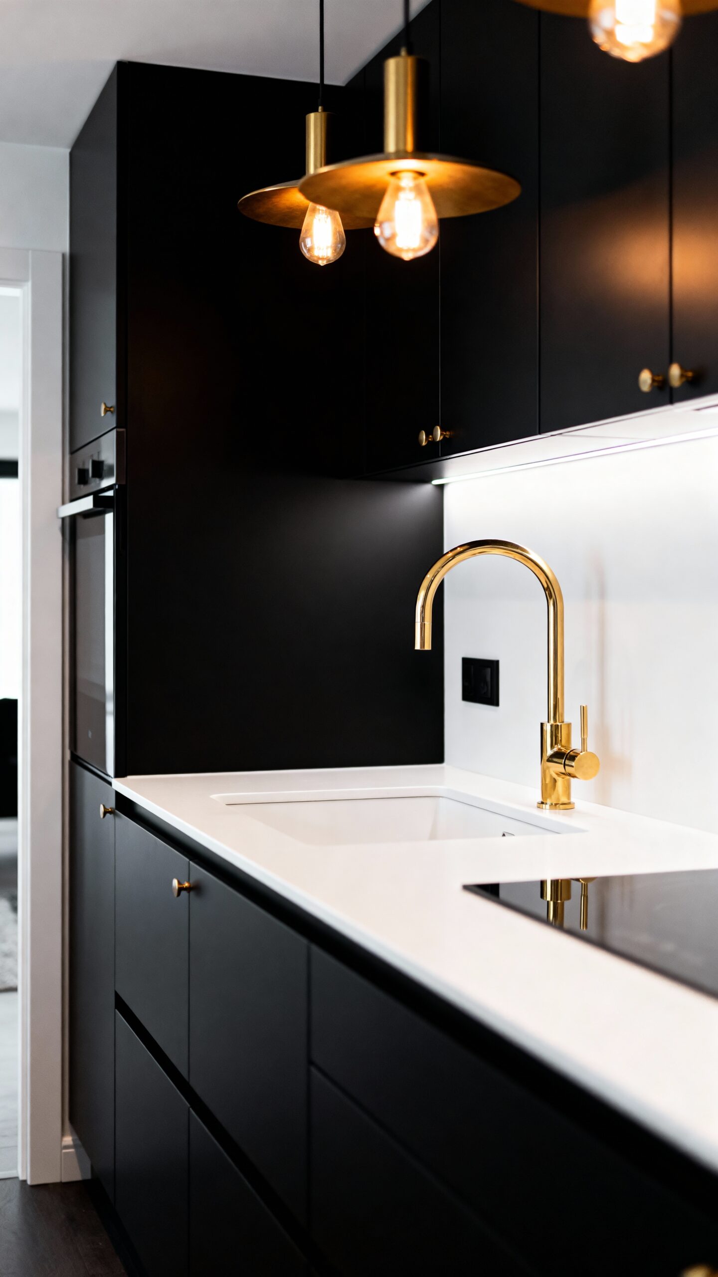 dramatic textured anchored kitchen accent walls