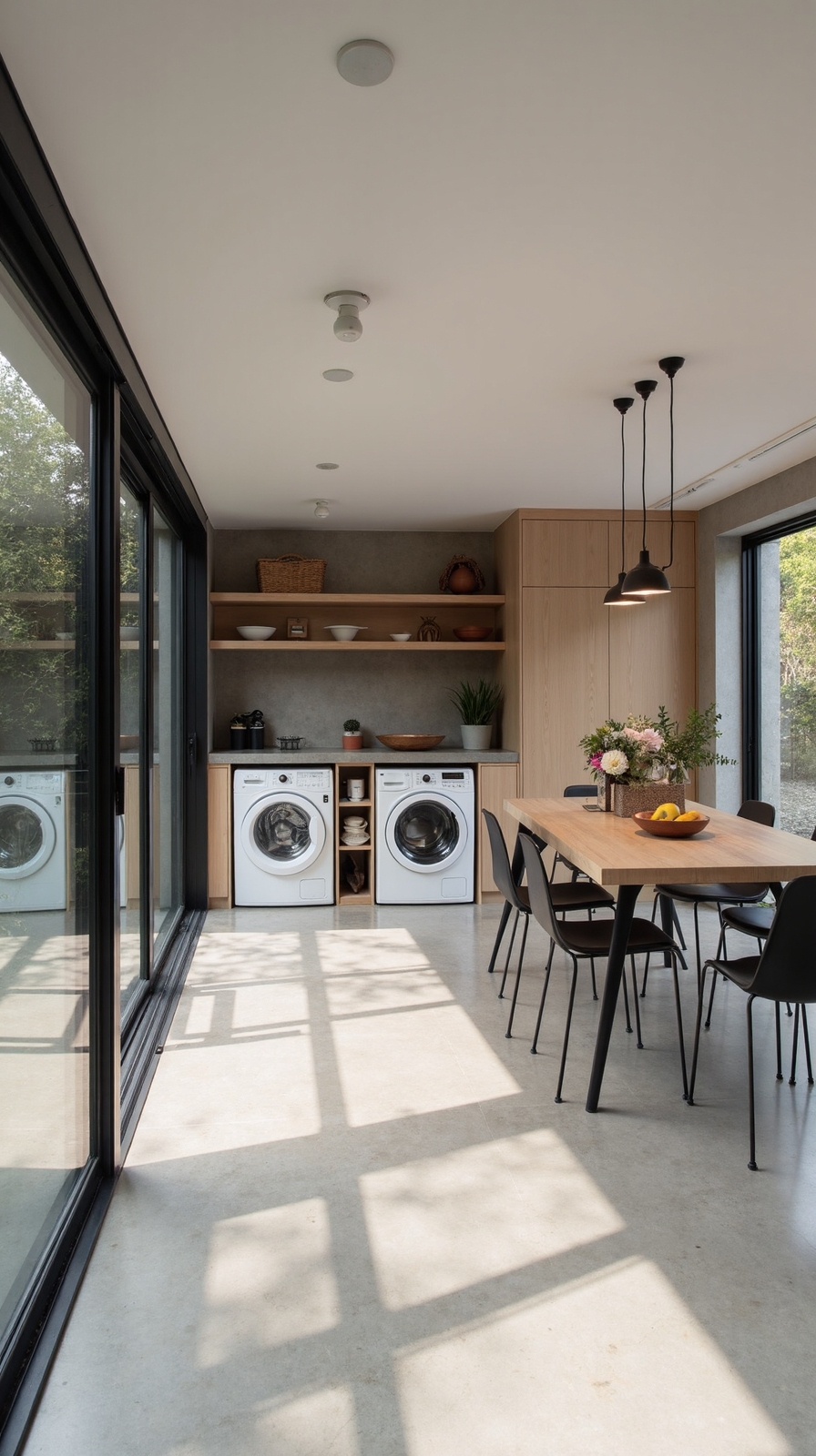 dual purpose garage laundry convenience center