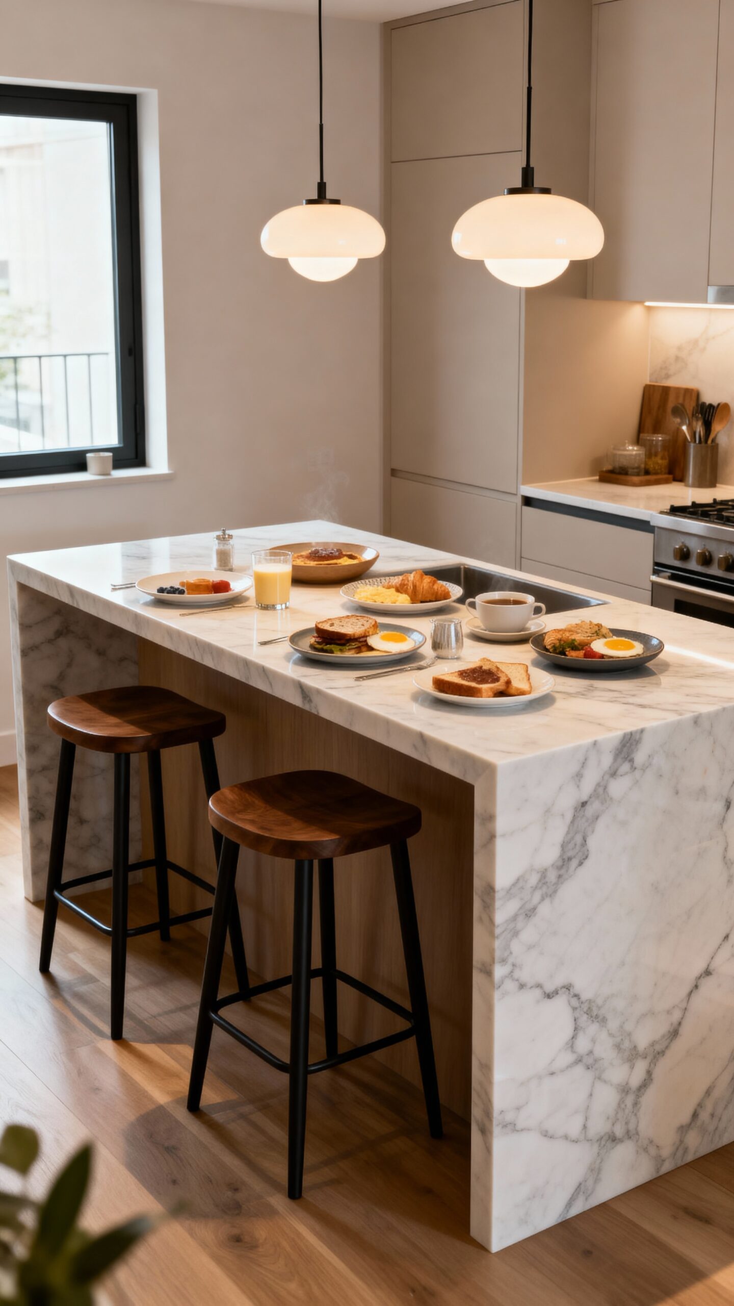 dual purpose kitchen counter dining spaces