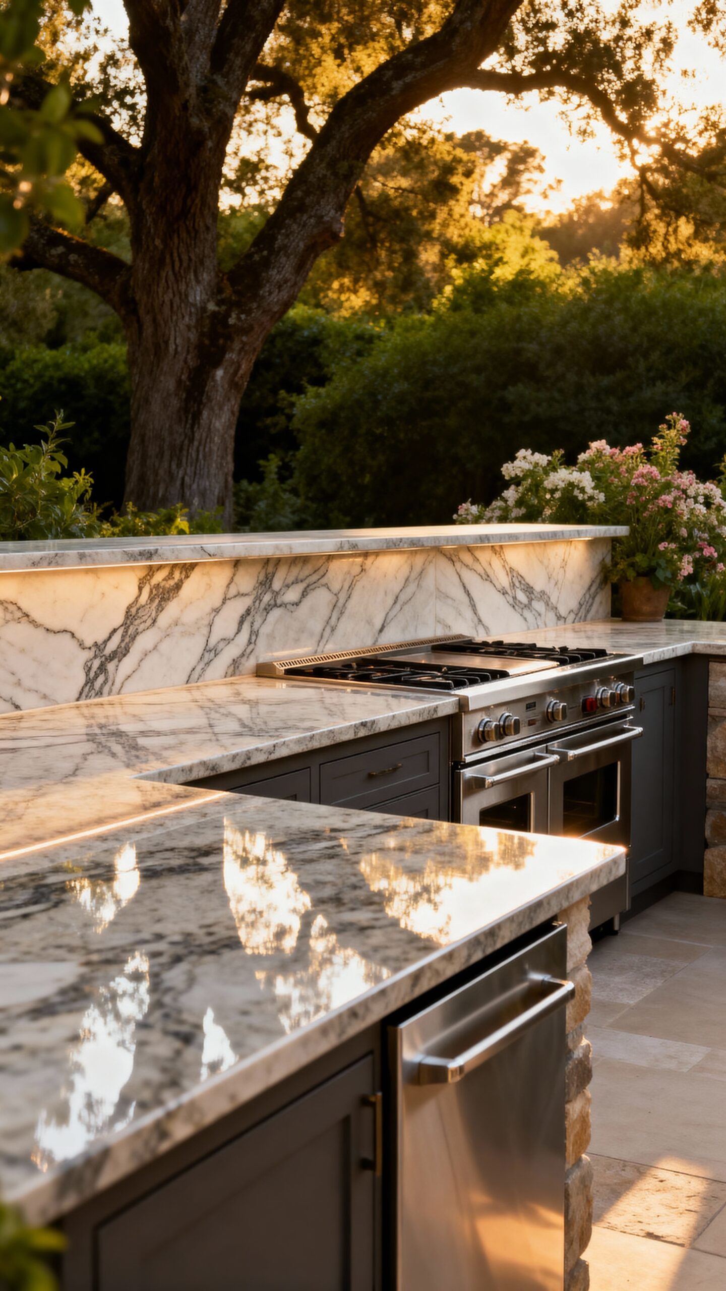 durable chic outdoor kitchen countertops
