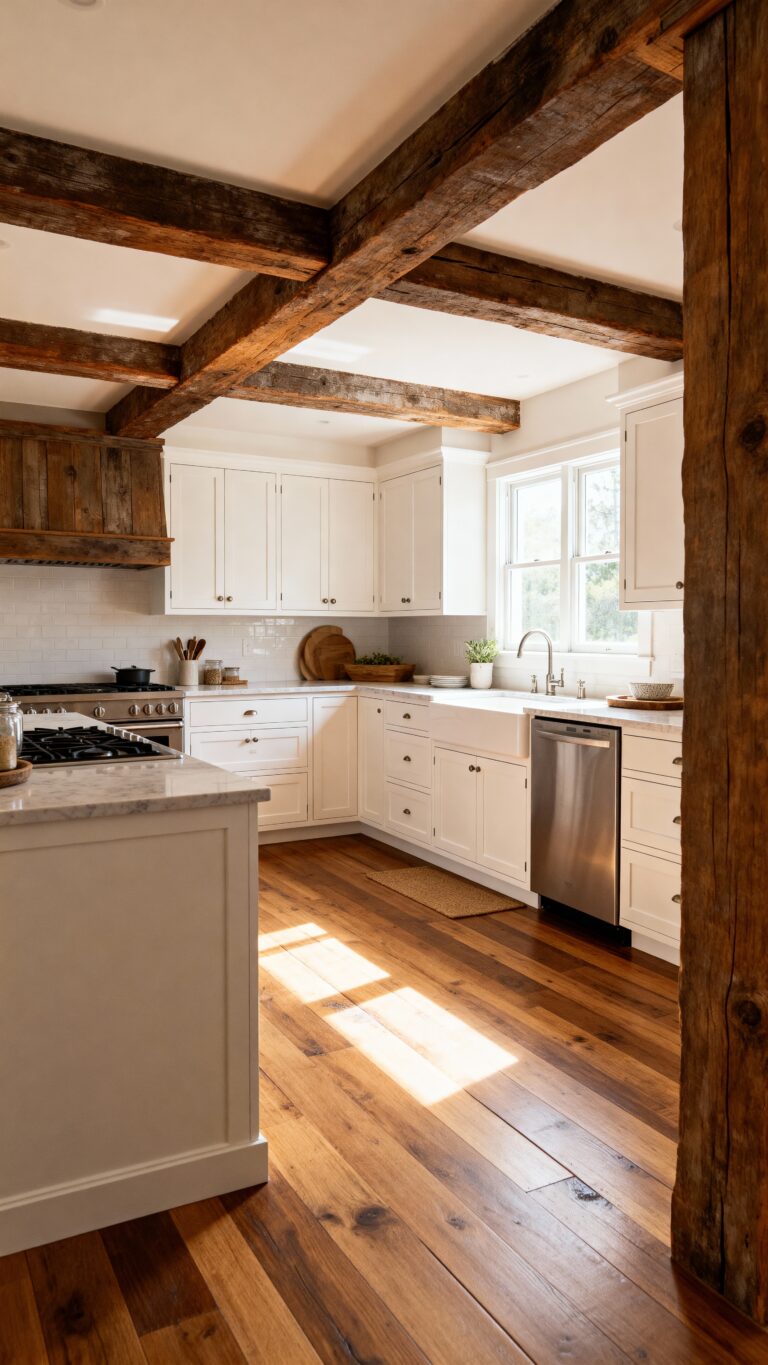 durable farmhouse kitchen flooring ideas