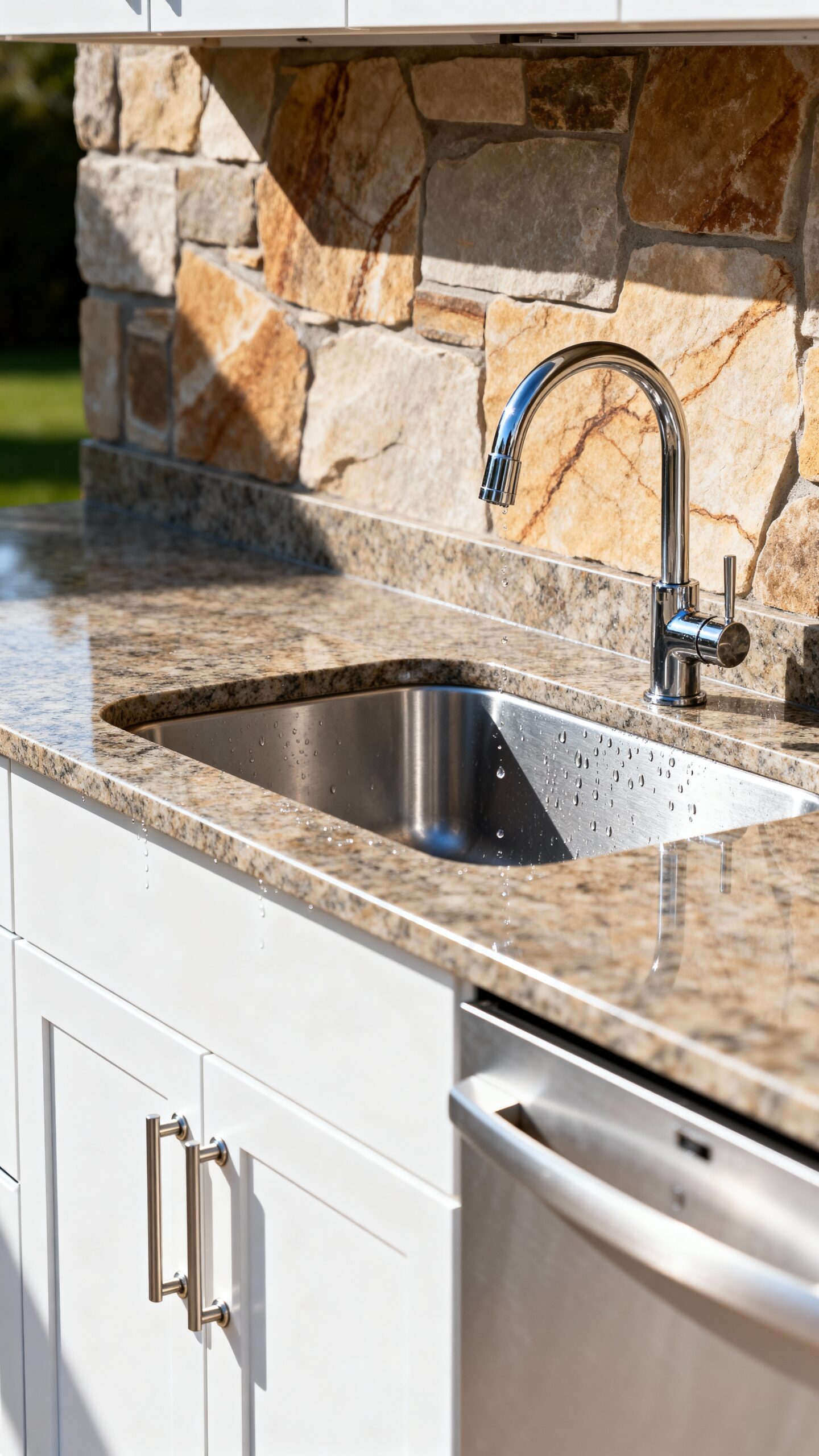 durable functional outdoor kitchen sink