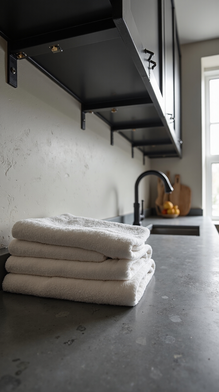 durable industrial chic concrete laundry countertops