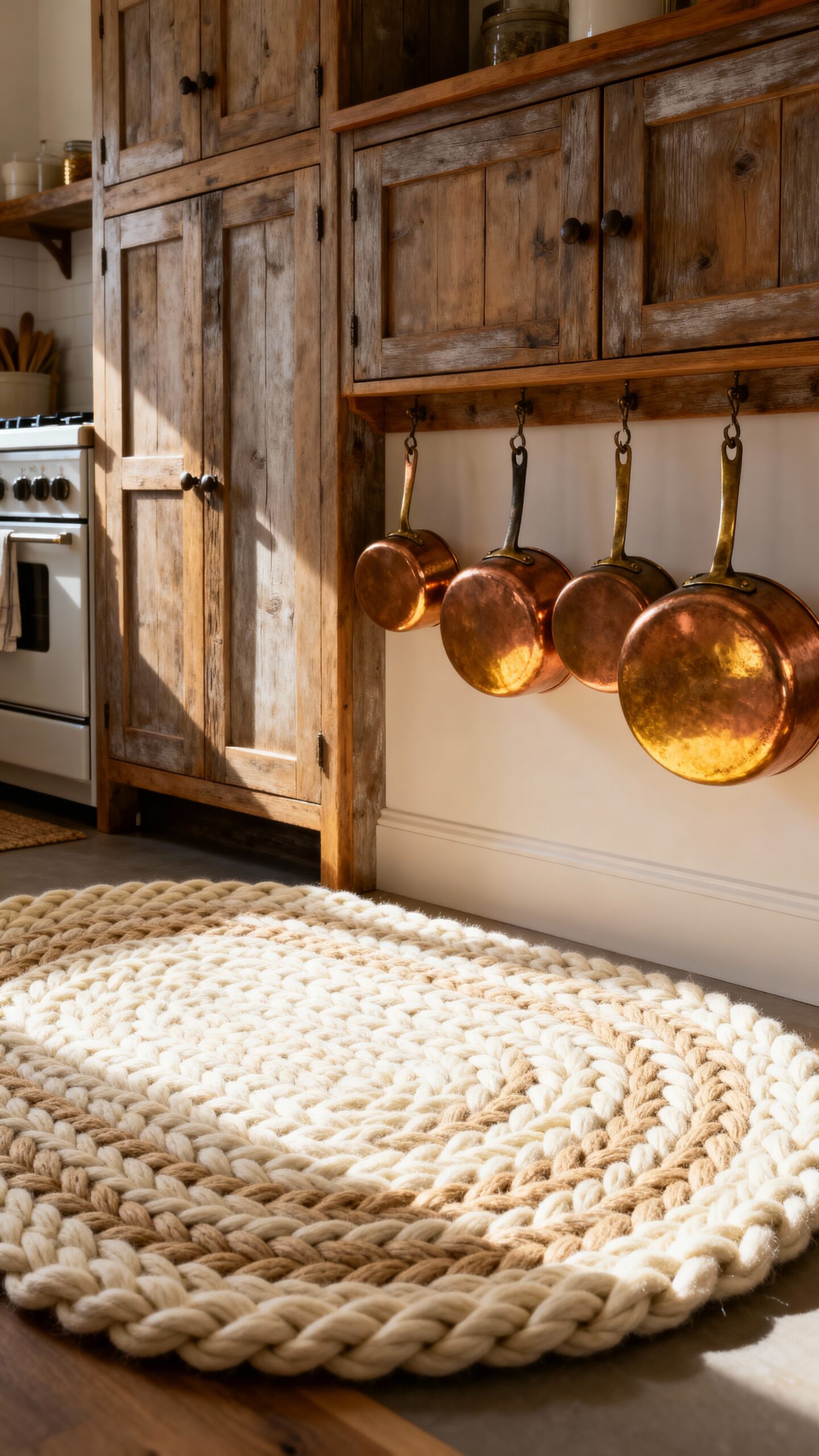 durable textured versatile farmhouse kitchen rugs