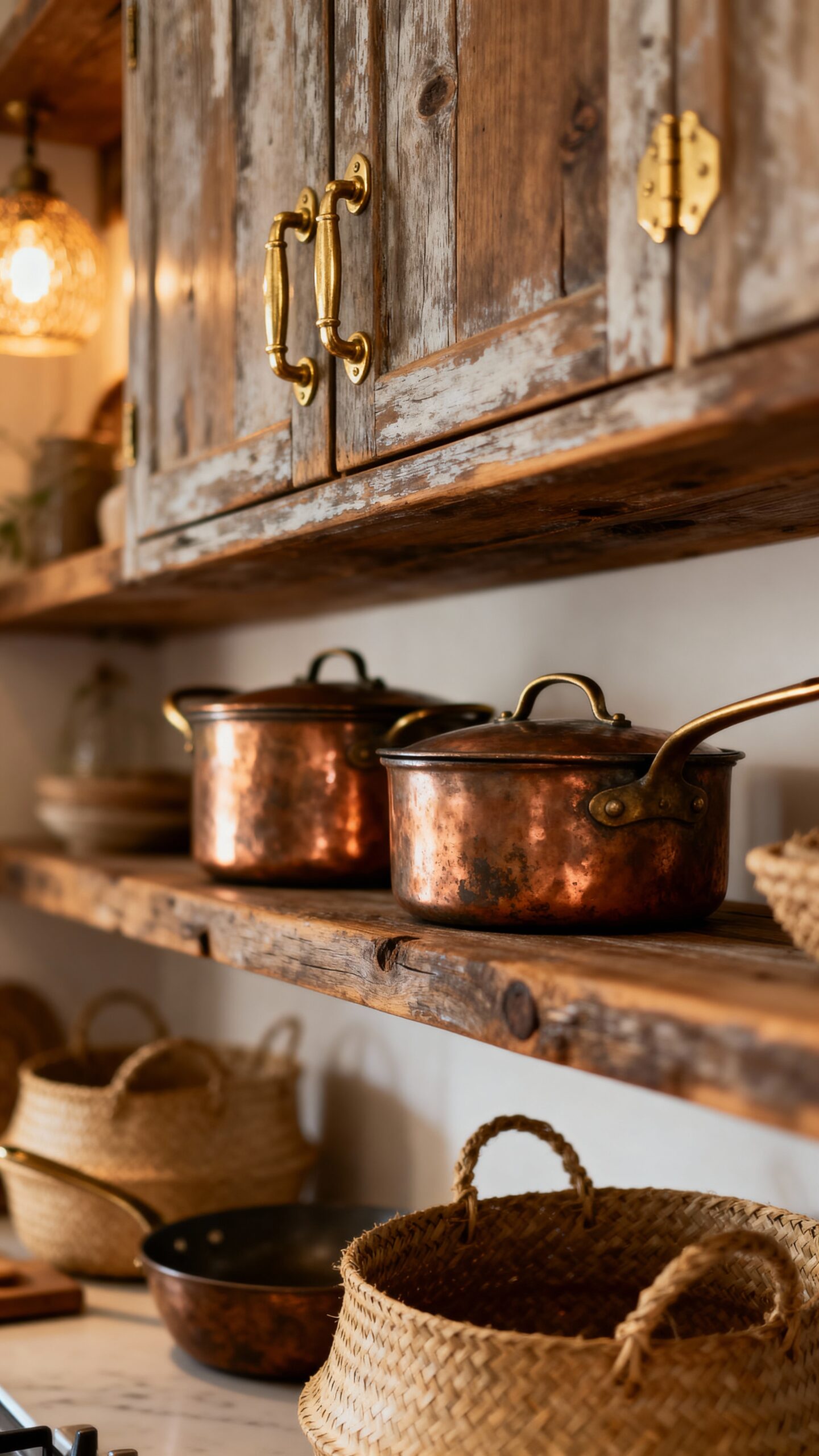 earthy rustic boho kitchen accents