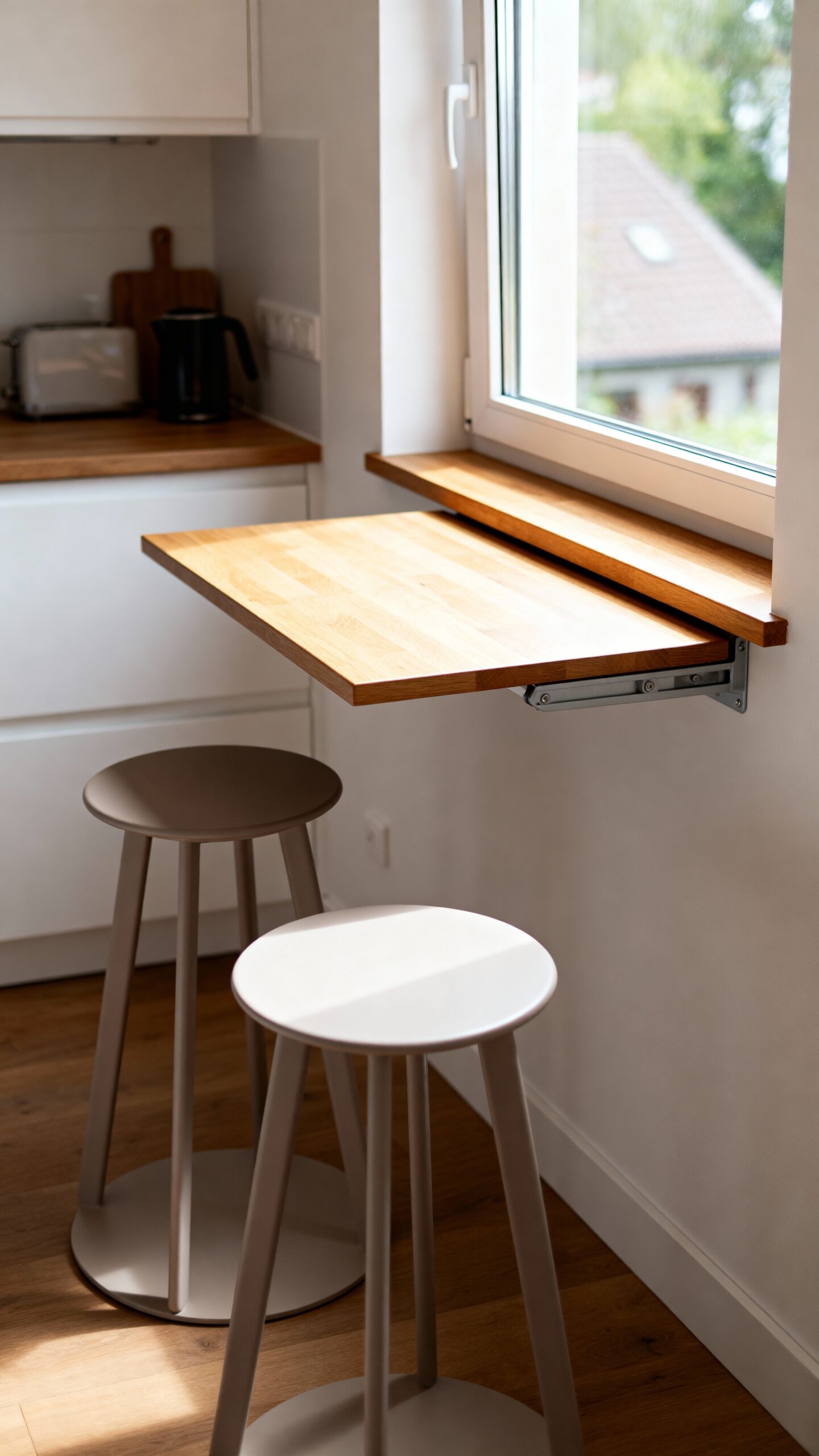 efficient dining nook in unused space