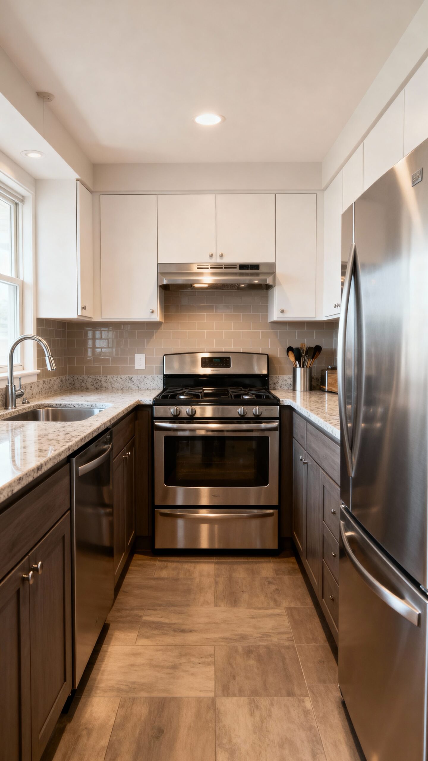 efficient galley style kitchen work triangle