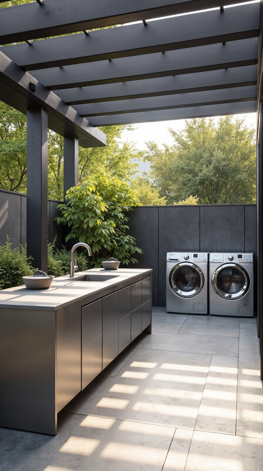 efficient multi purpose outdoor living space