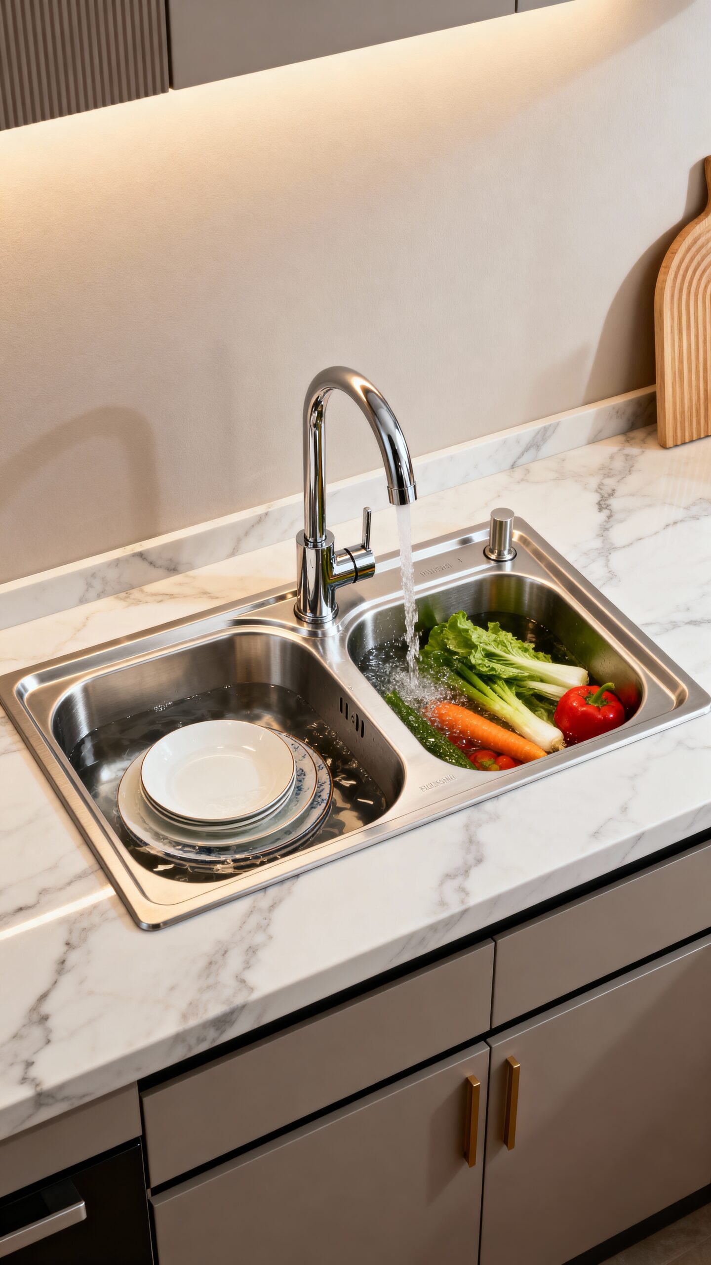 efficient multi tasking compact sink design