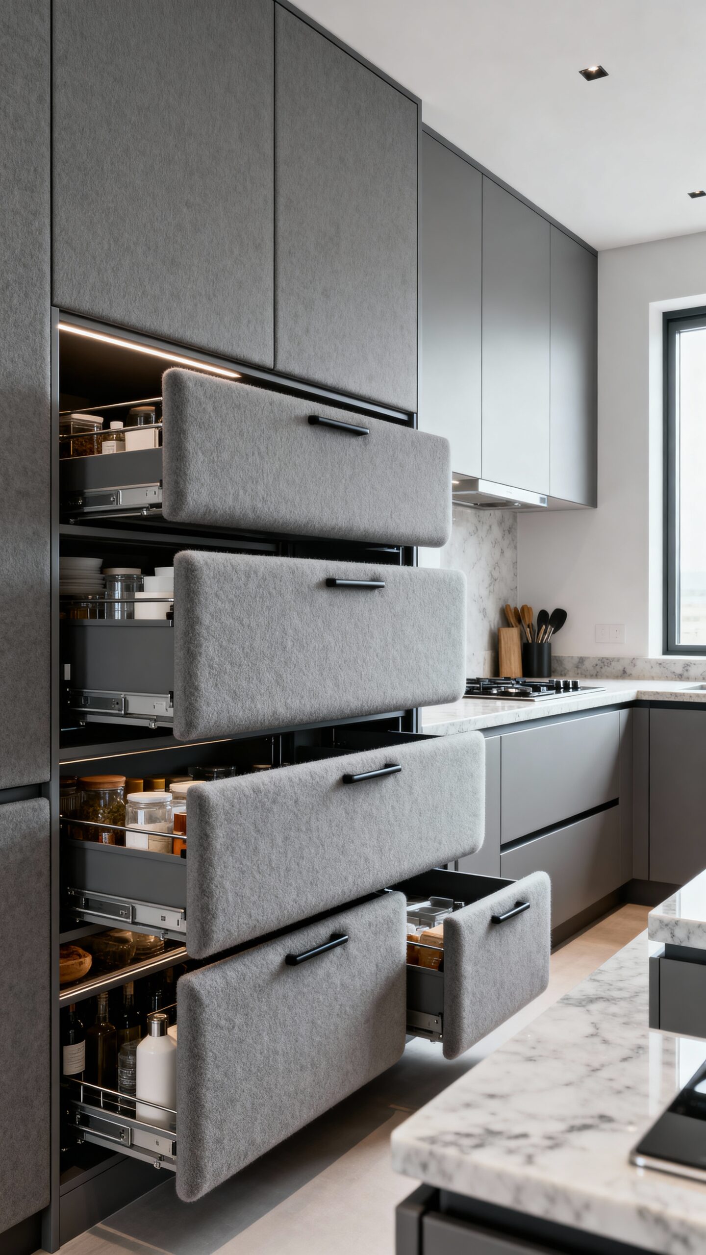efficient organized maximized streamlined kitchen storage