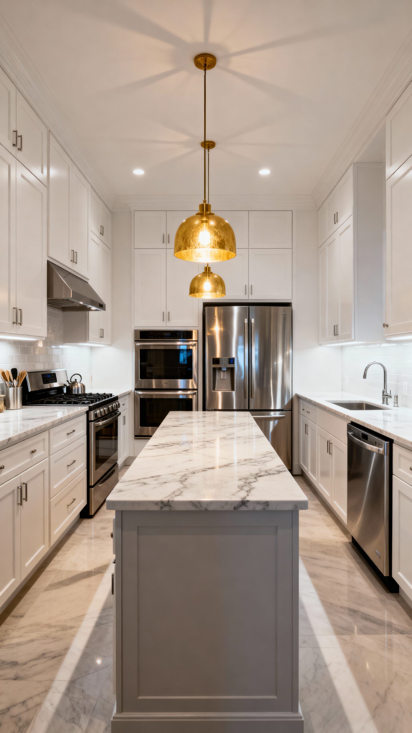 efficient workflow focused galley kitchen design