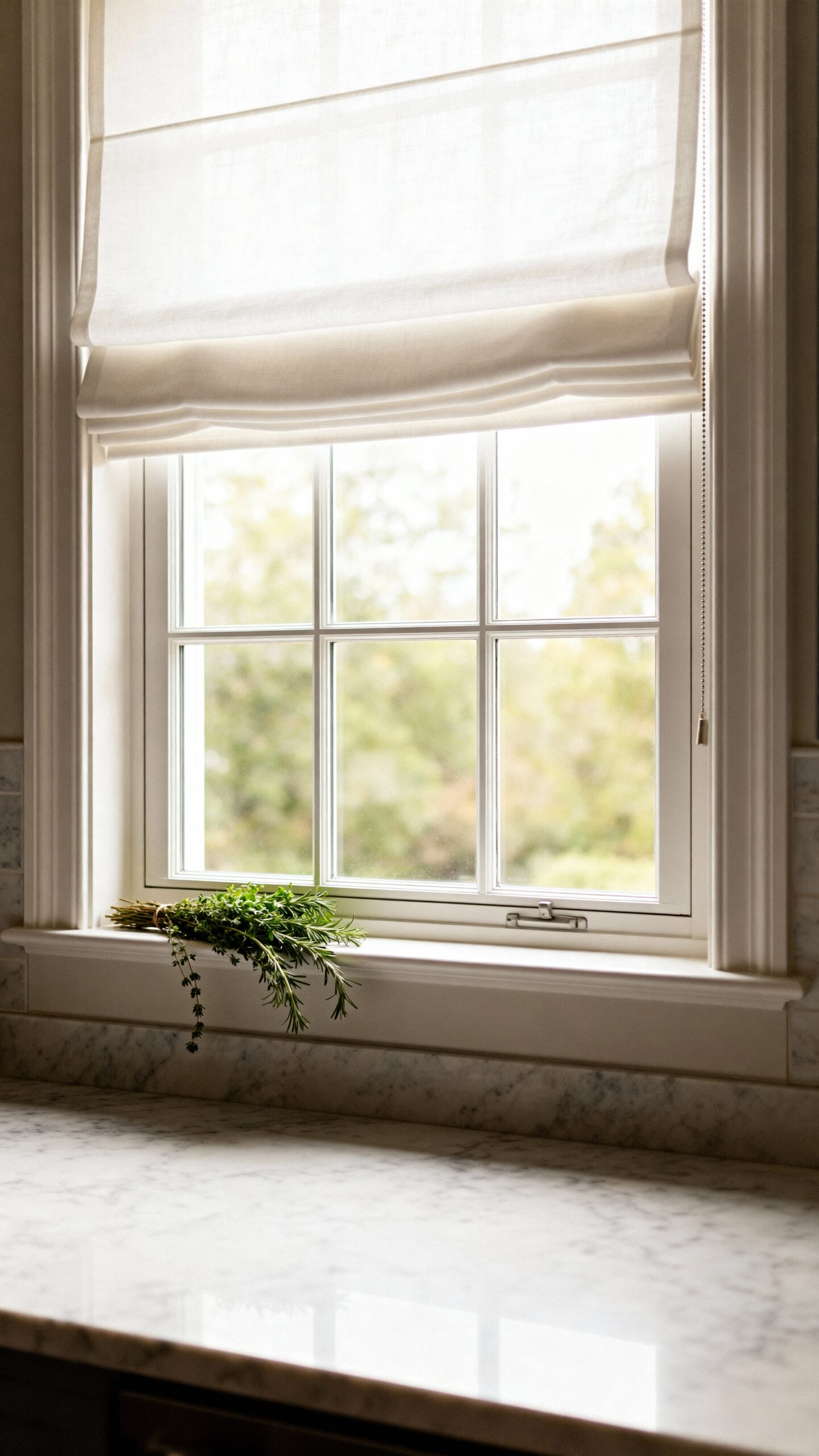 elegant light control with roman shades