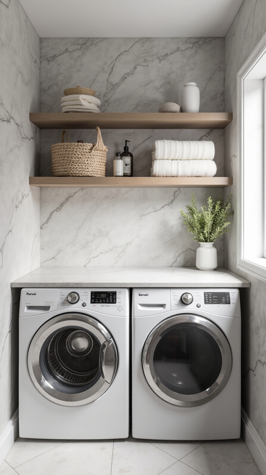 elegant marble sophistication transforms laundry