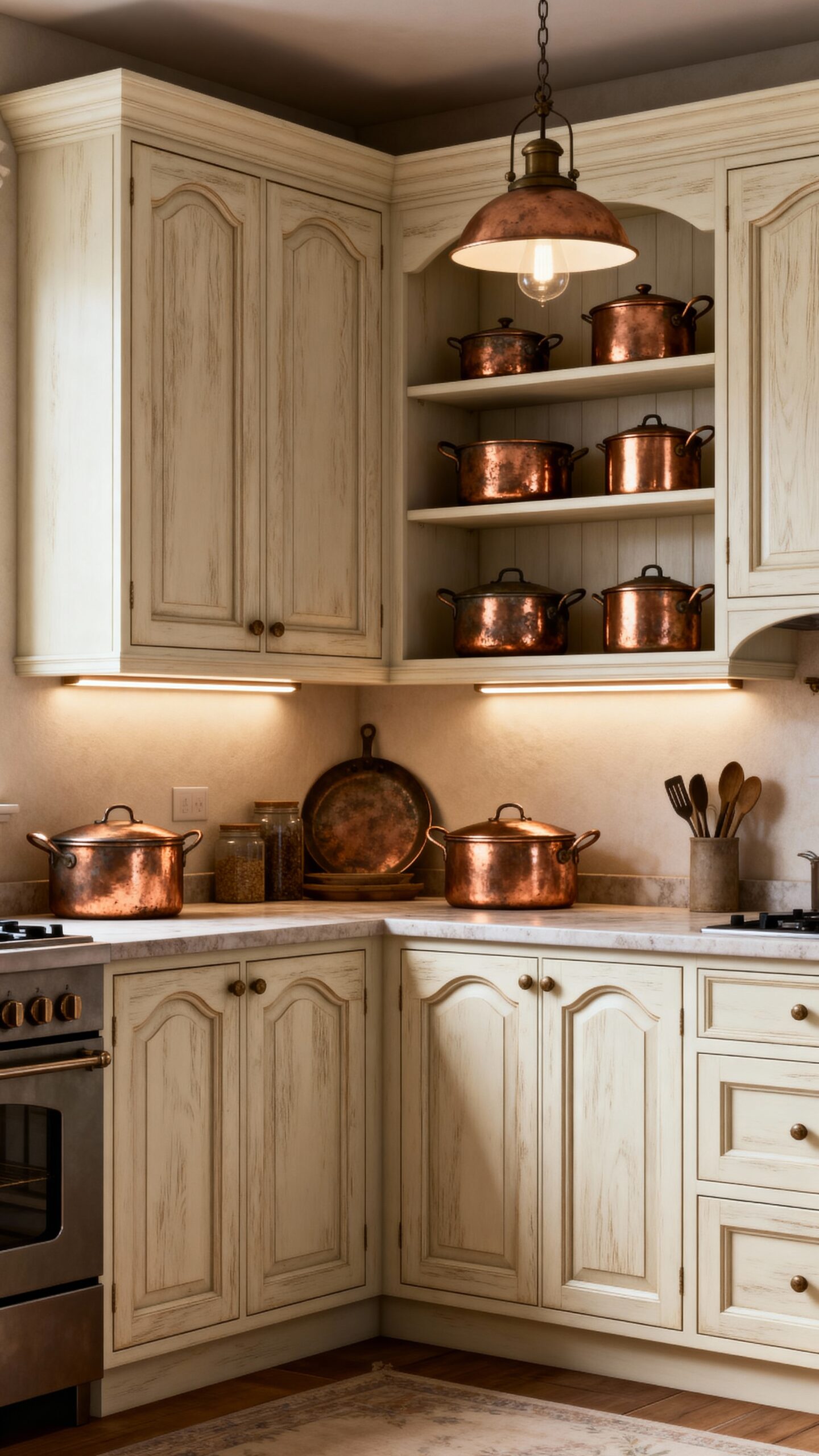 elegant refined french country kitchen