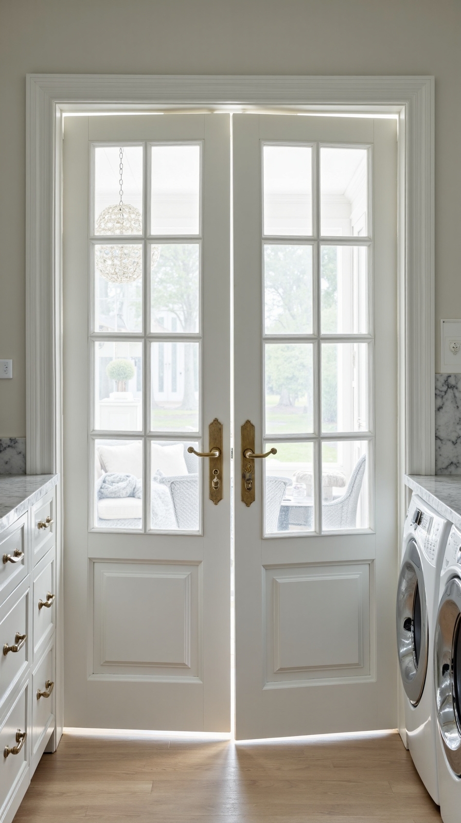 elegant sophisticated accessible laundry room