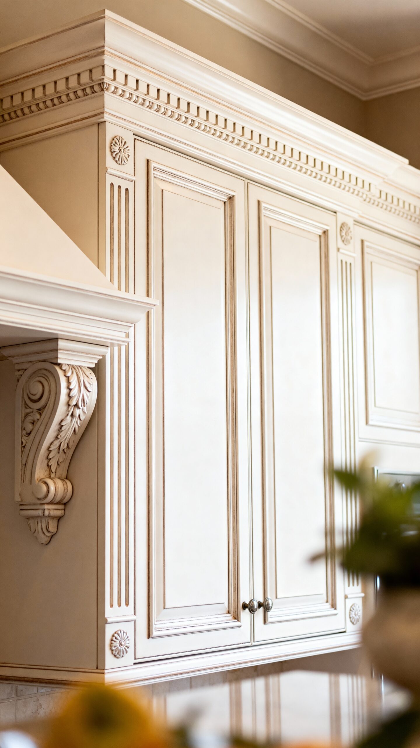 elegant traditional white kitchen cabinets