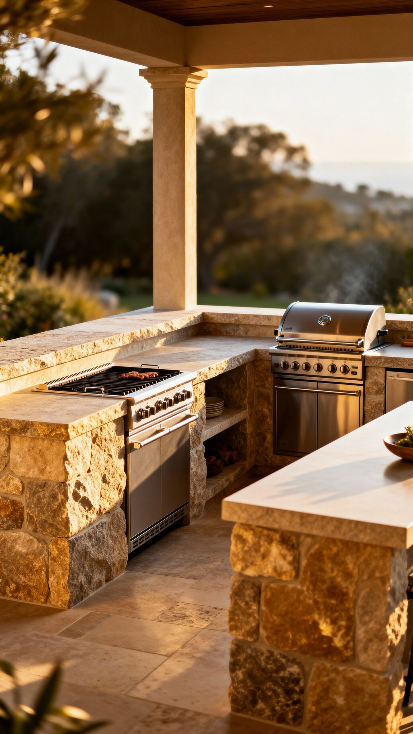 elevated cooking surface optimizes workflow