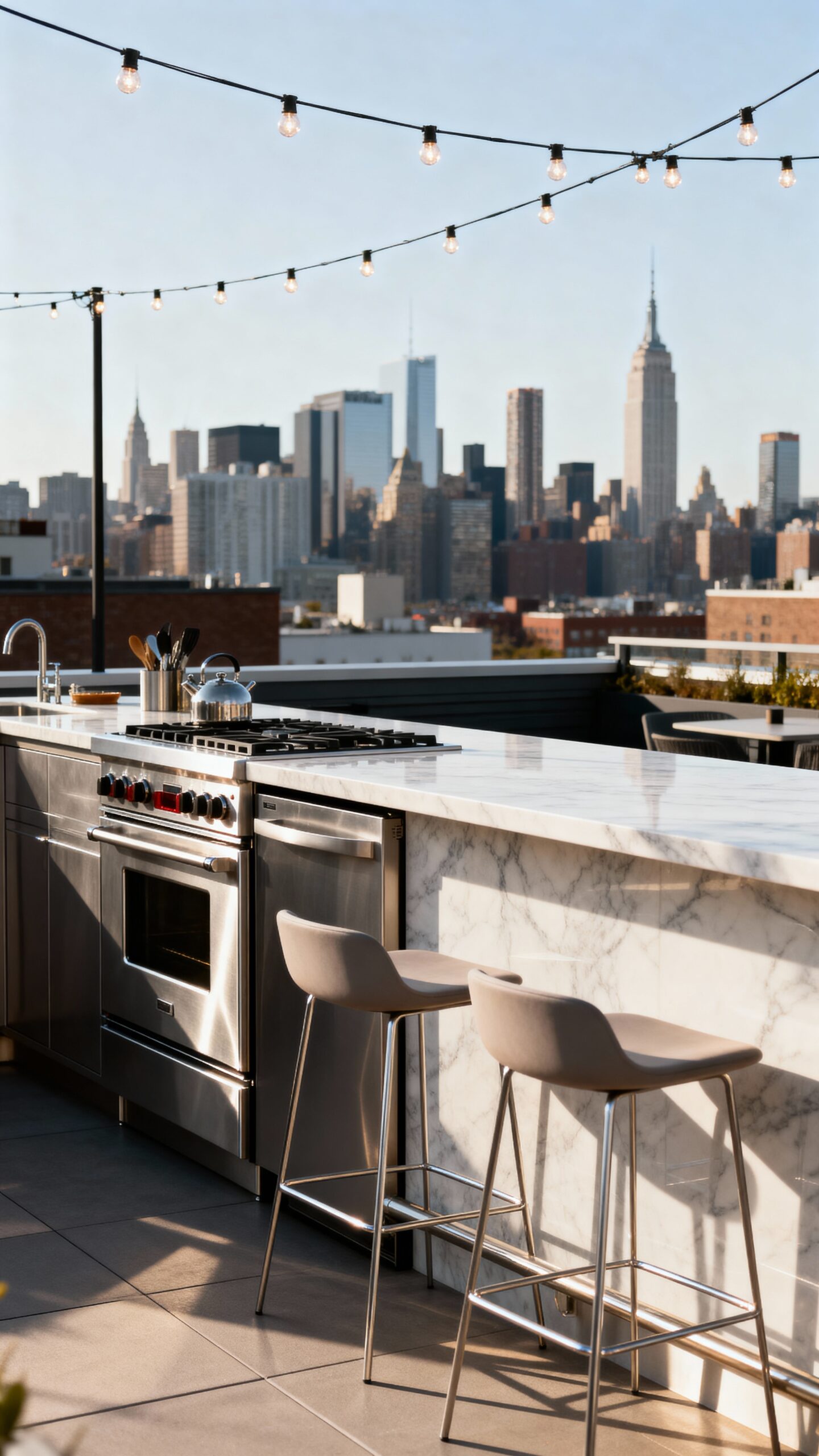 elevated rooftop kitchen bar experience