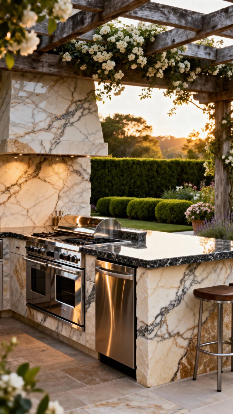 elevating outdoor kitchen backsplash designs