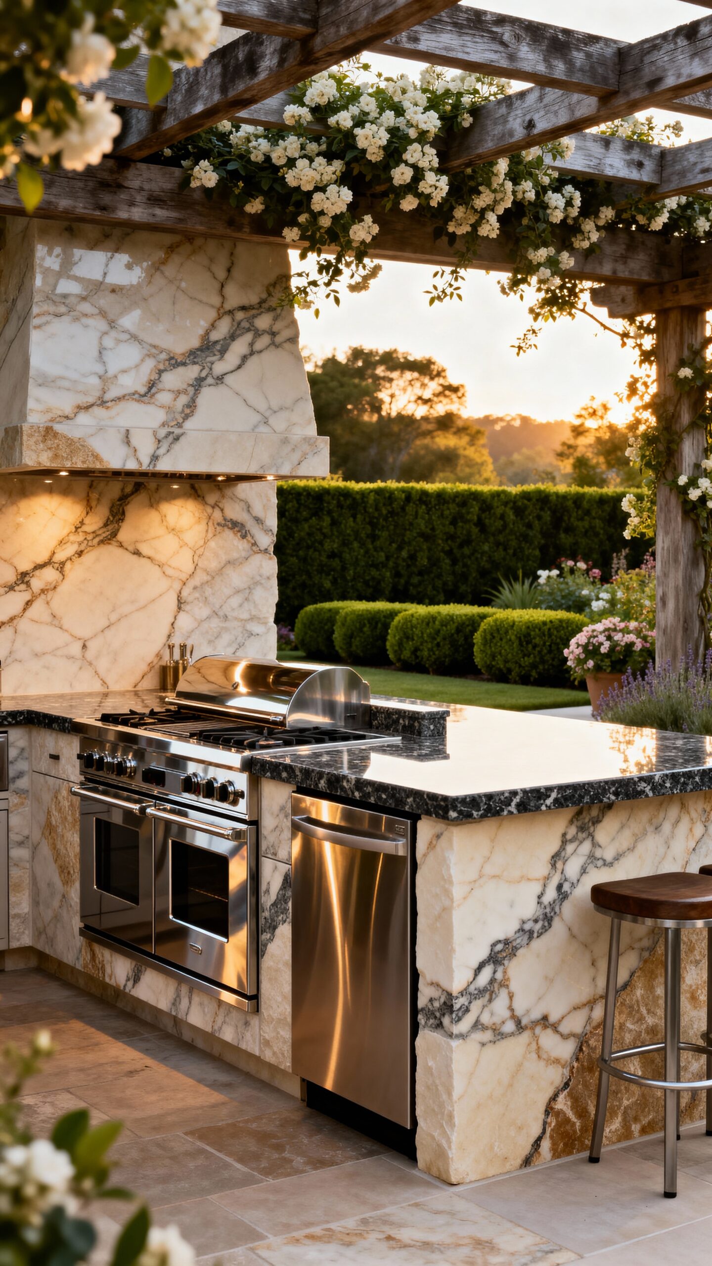 elevating outdoor kitchen backsplash designs