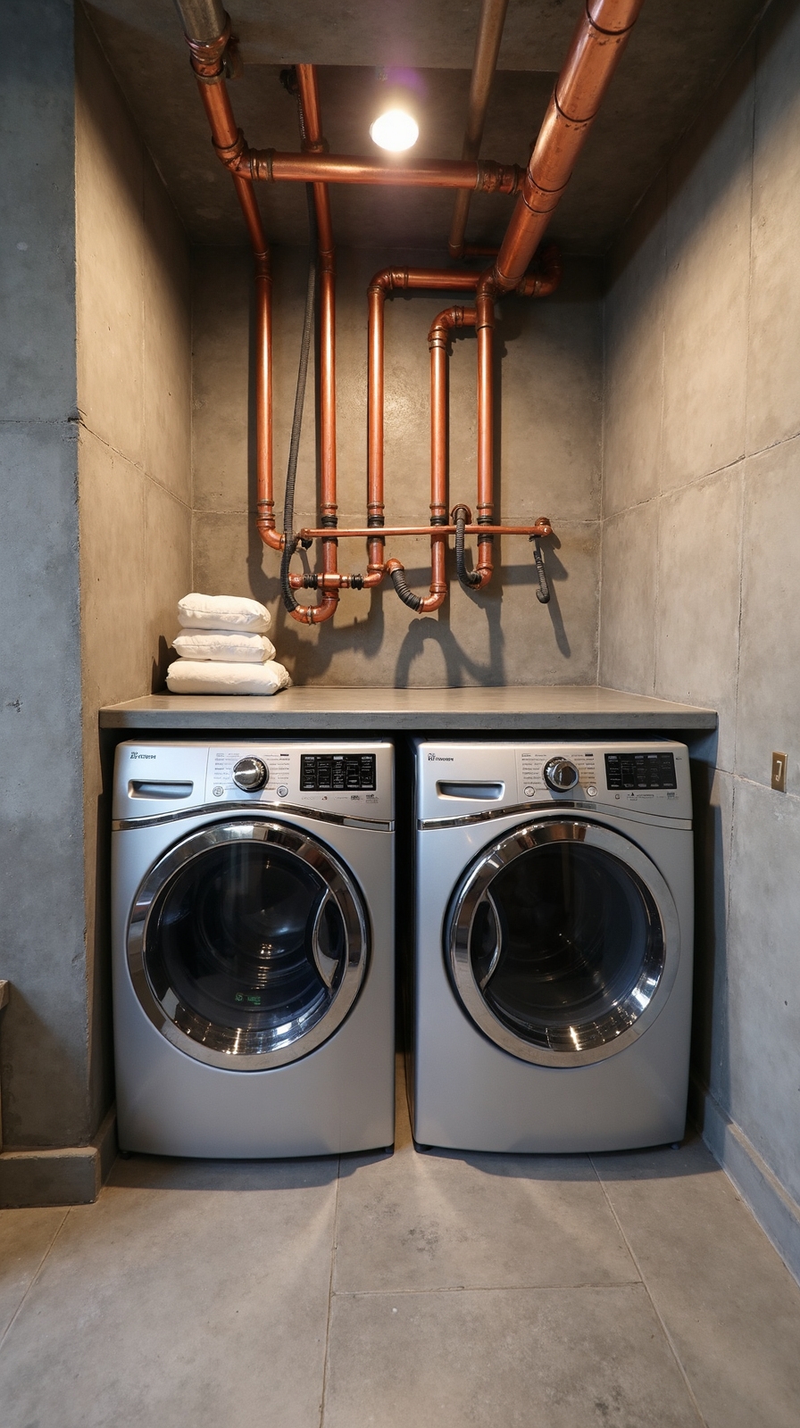 embrace exposed pipes as design elements