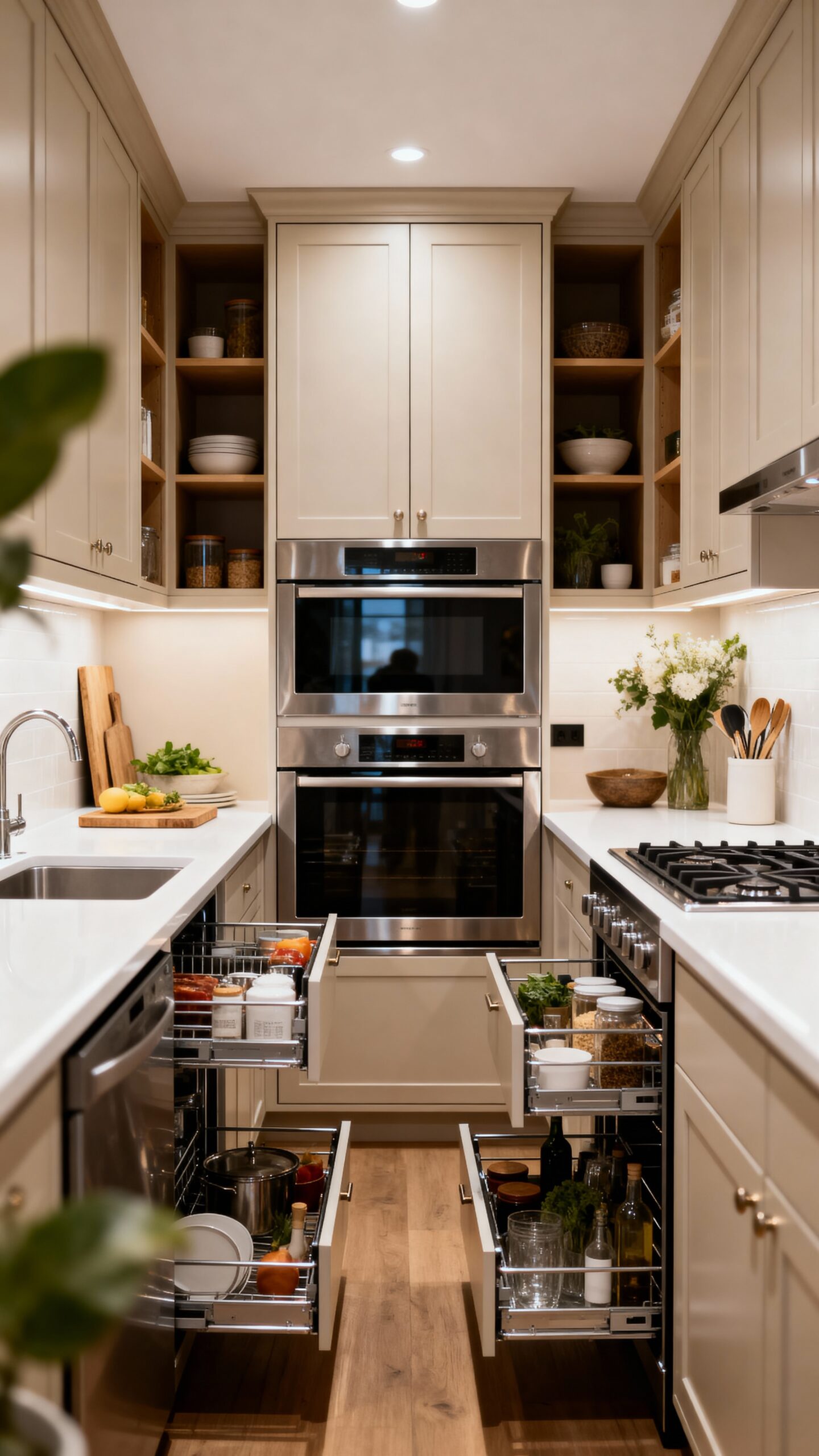 end arm vertical storage