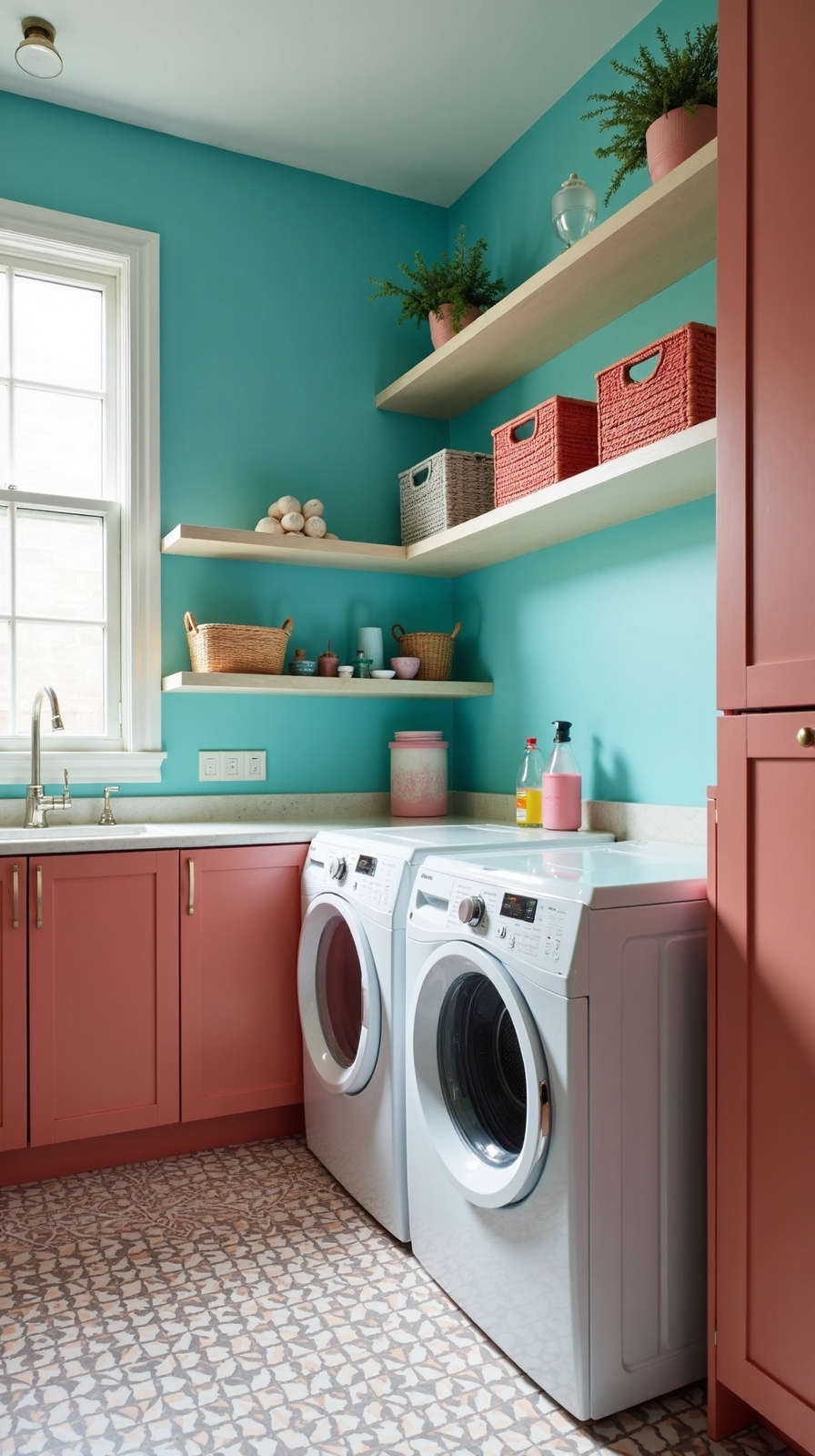 energized vibrant transformative cheerful laundry spaces