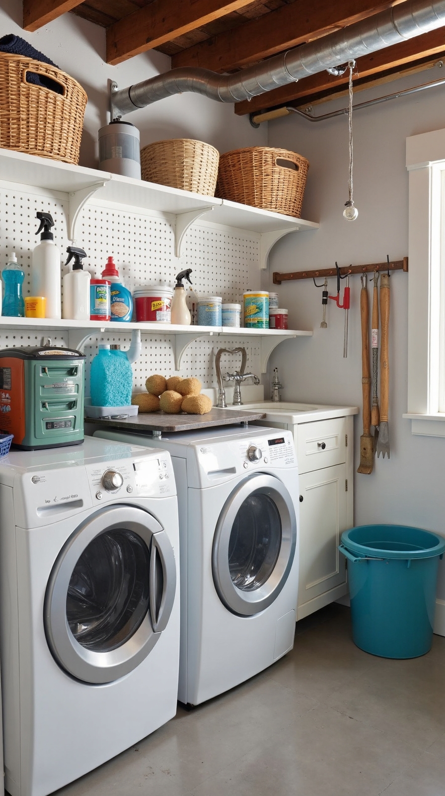 flexible customizable laundry room organization