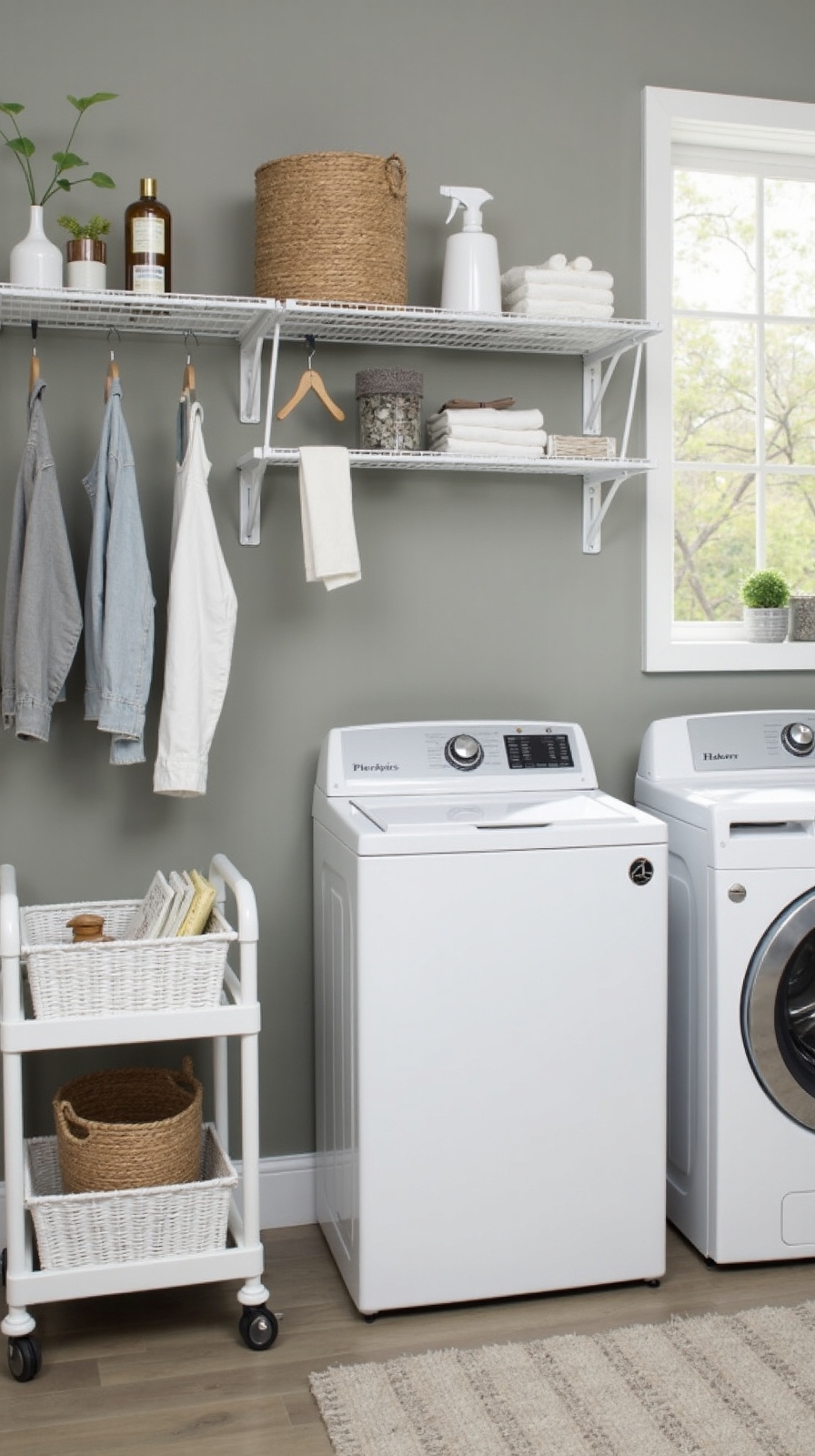 flexible mobile and efficient laundry storage