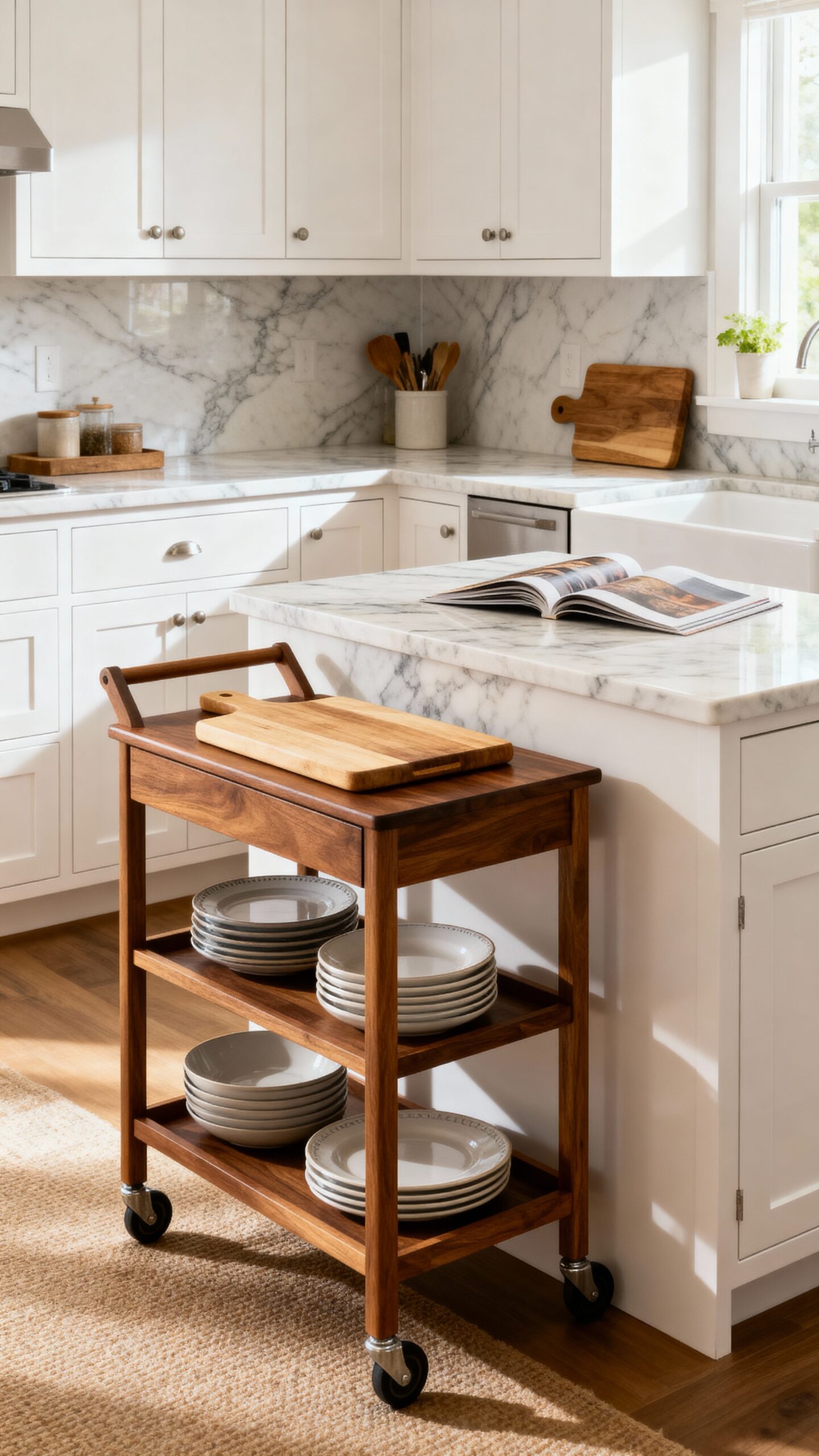 flexible movable kitchen prep surfaces