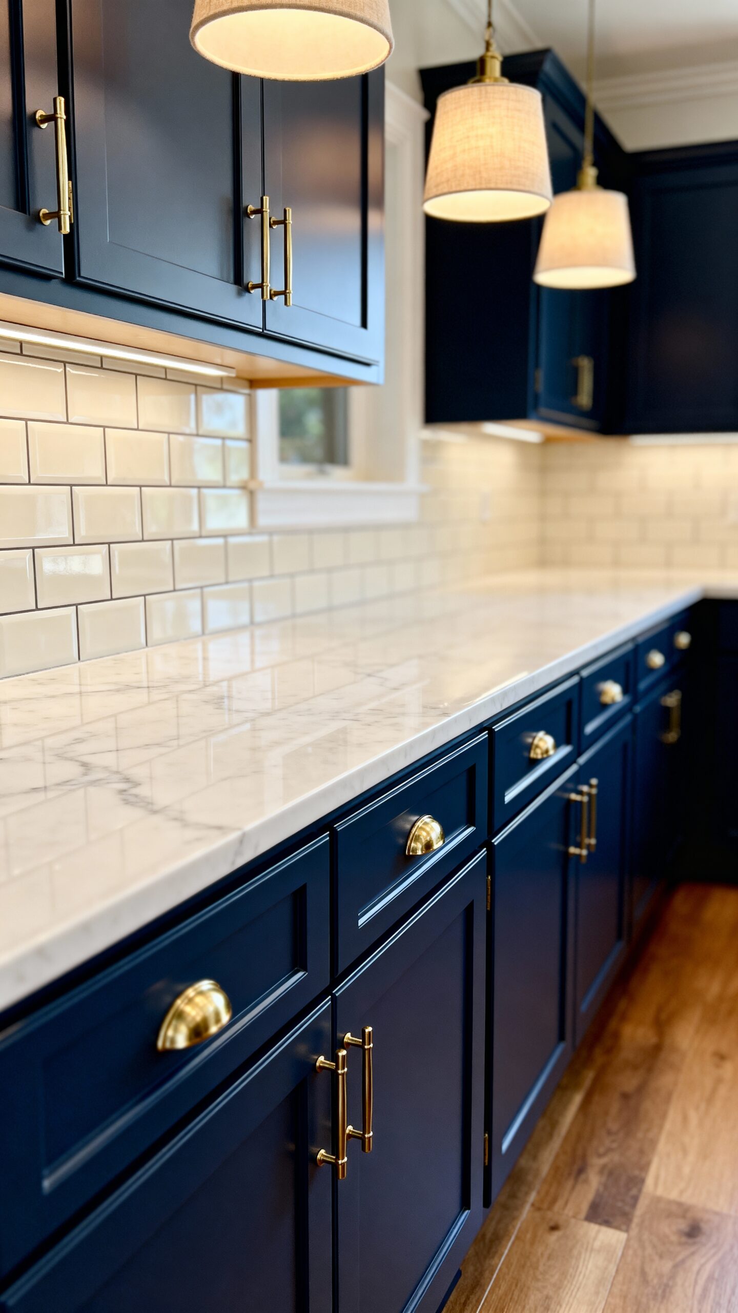 fresh stylish blue cabinets