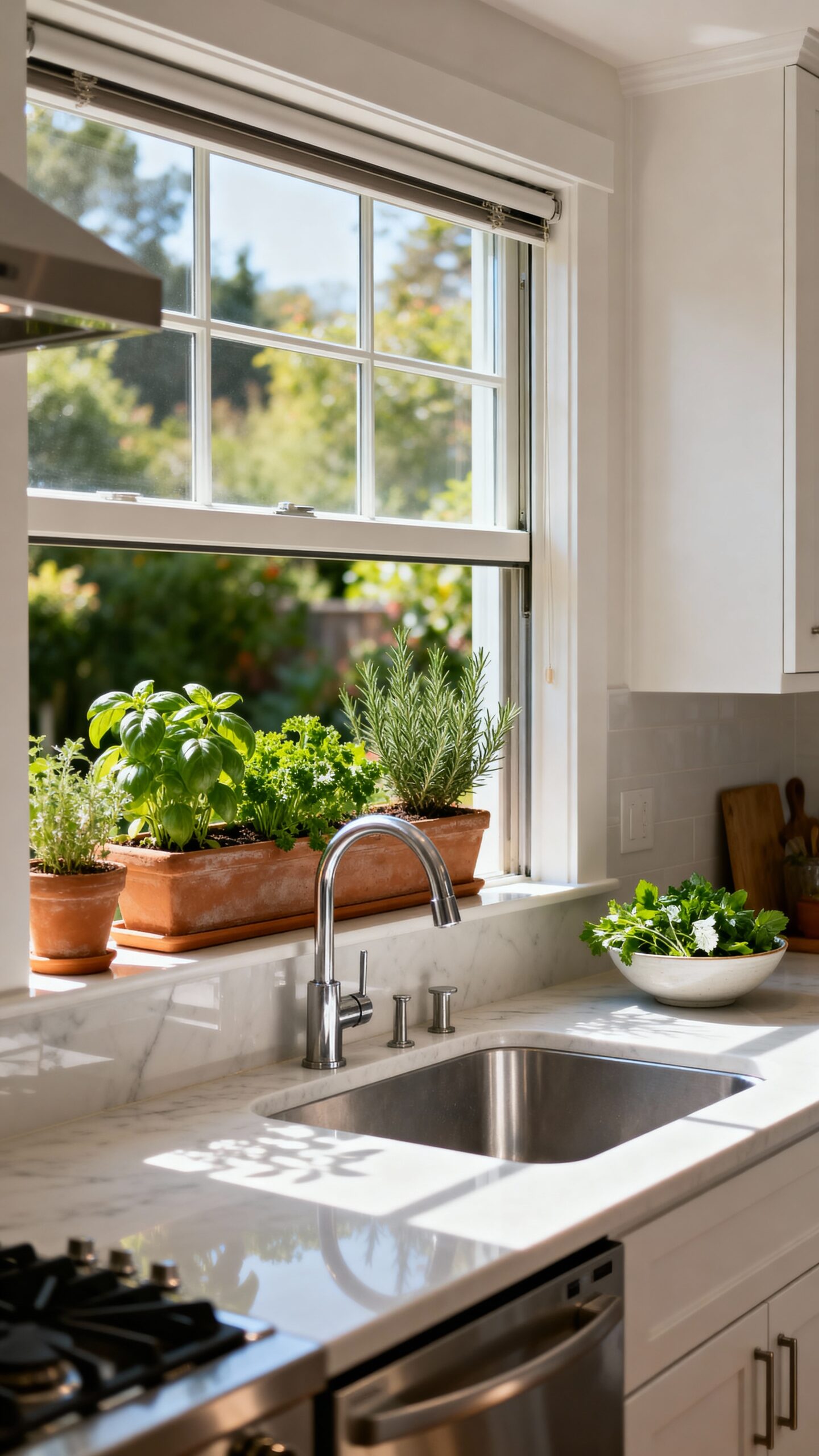 functional indoor outdoor herb garden access