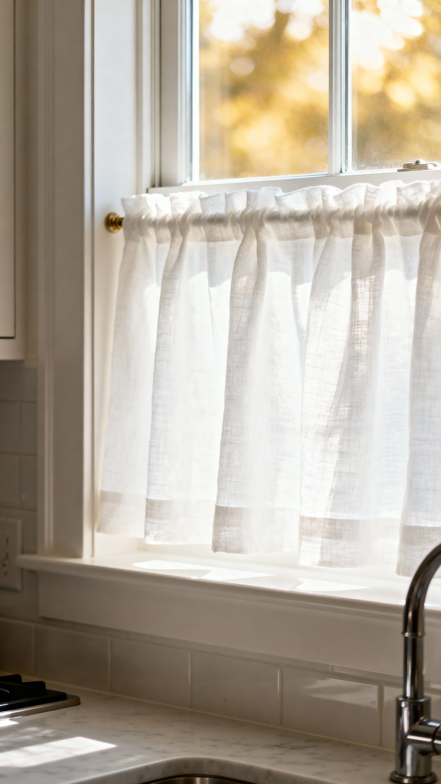 functional private airy kitchen window curtains