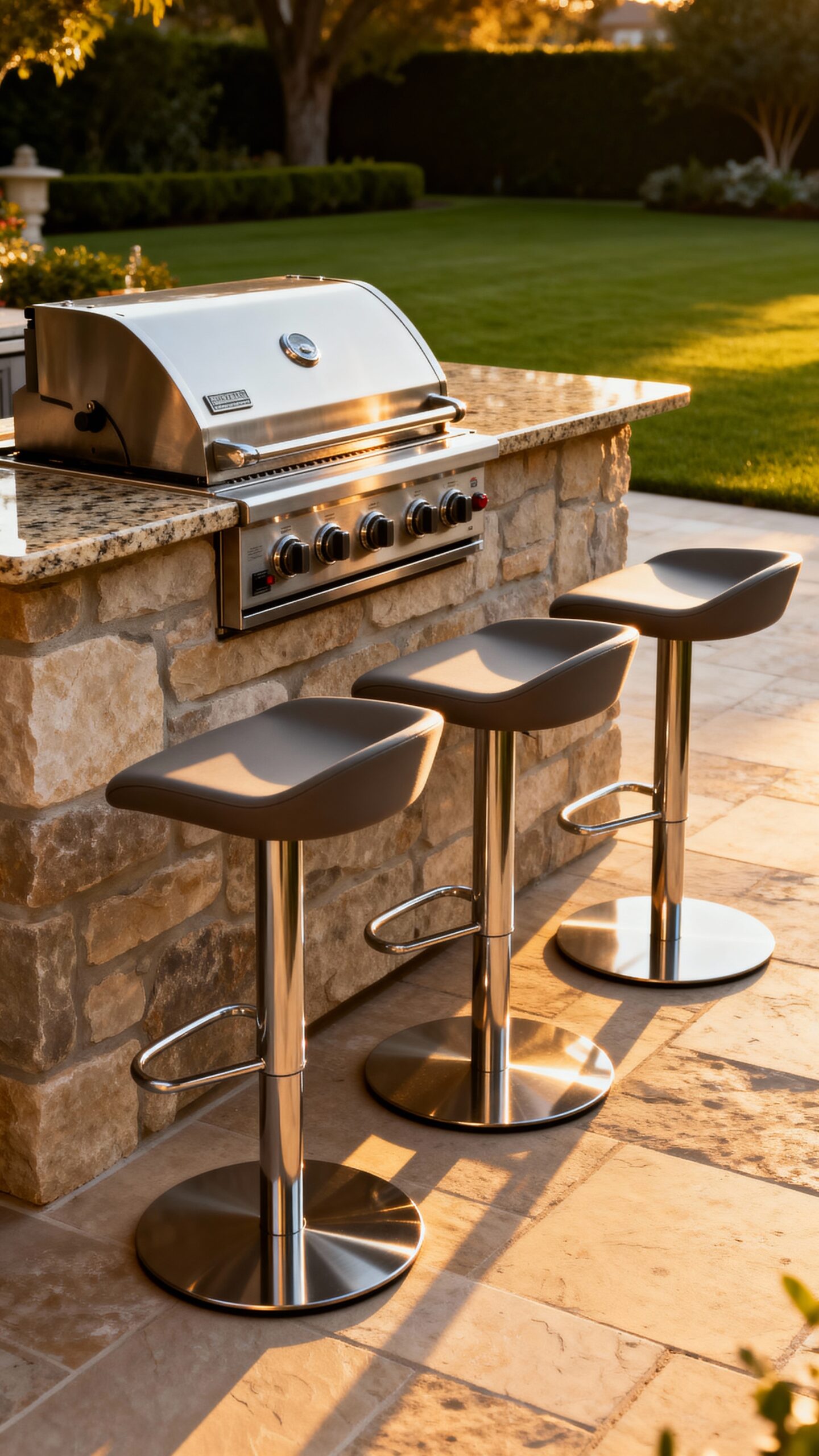 functional social classic outdoor kitchen design