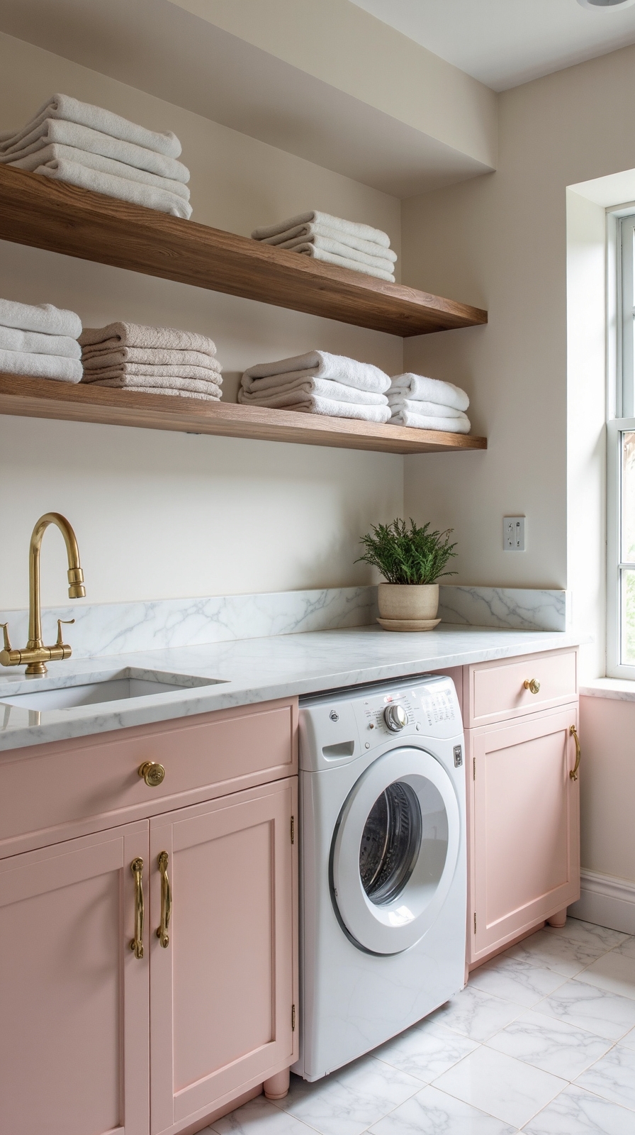 gentle feminine tranquil laundry space