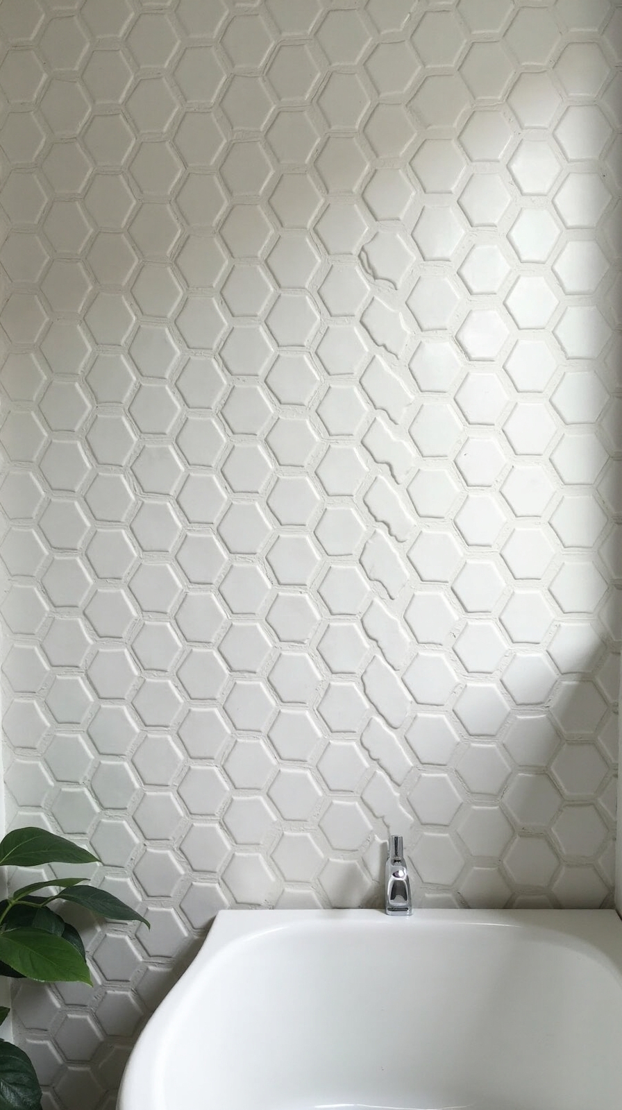 geometric sophistication for laundry walls